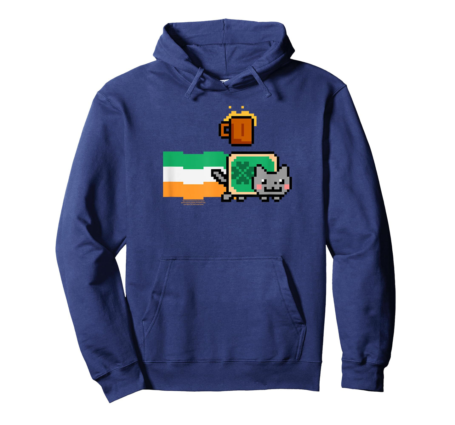 Nyan Cat Irish Flag Drinking Funny Internet Meme T-Shirt for Men Women Kids