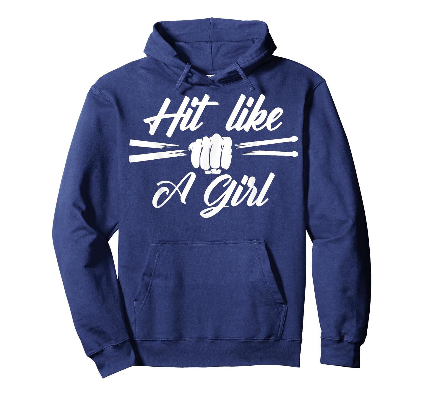 Funny Hit Like A Girl Gift For Women Kids Cool Drummer Girl T-Shirt