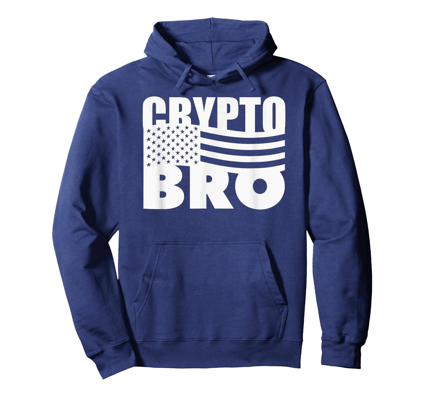 Crypto BRO Cryptocurrency Bitcoin USA Flag Finance T-Shirt