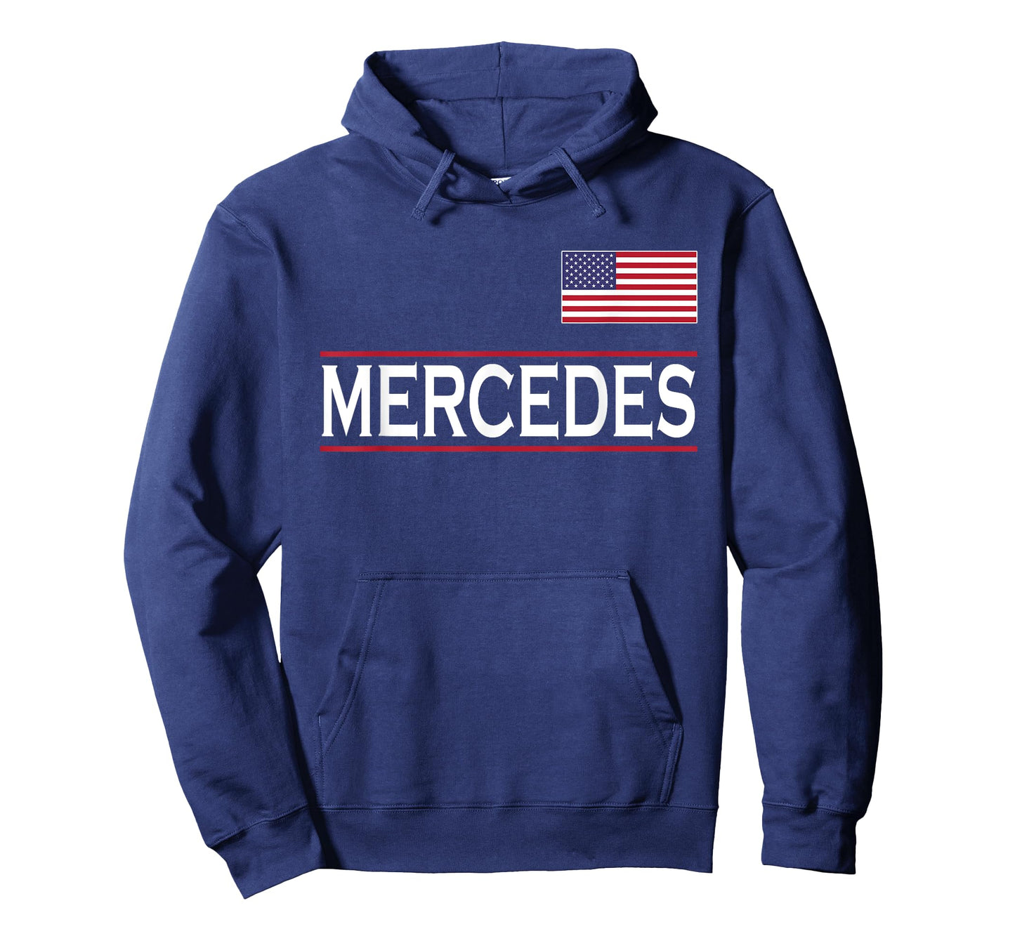 USA American Flag Name Christmas Women Present MERCEDES Personalized Name Funny Birthday Gift Idea T-Shirt