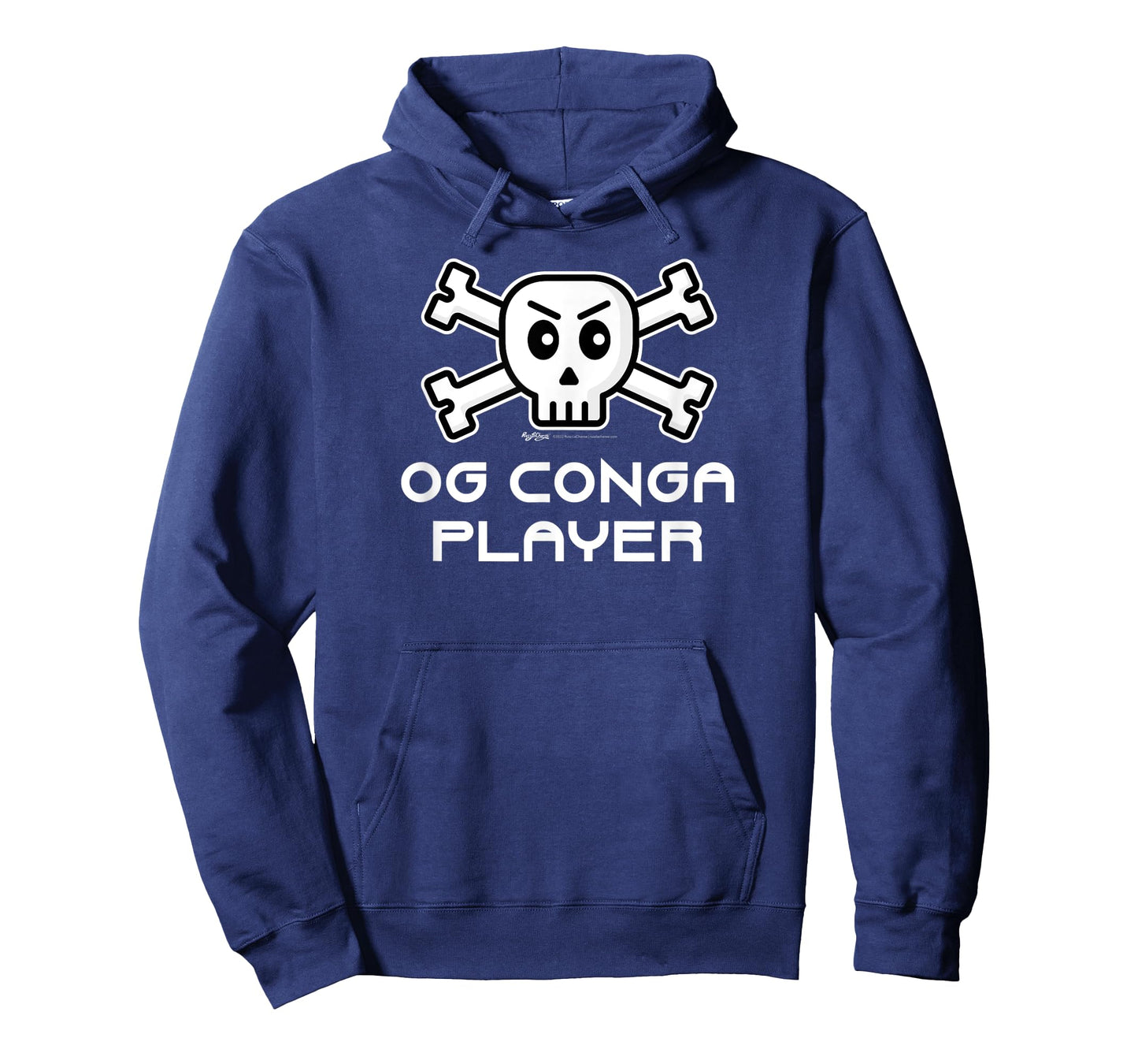 OG Conga Player Skull And Cross Bone Word Design T-Shirt
