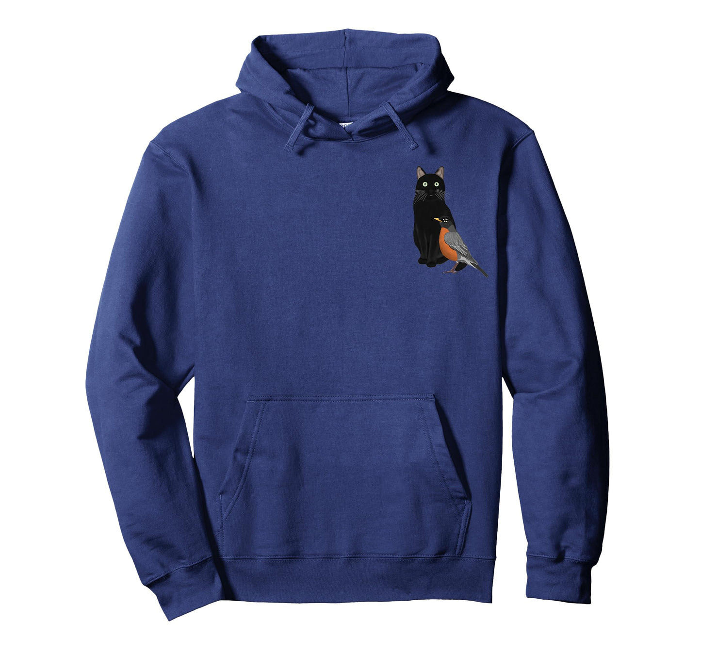Robin with a Cat Bird Birdwatching Biologist Ornithologist T-Shirt