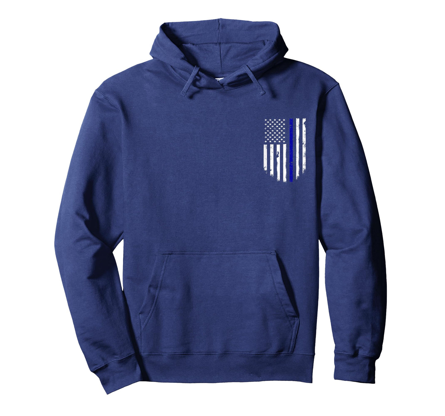 Thin Blue Line Flag T-Shirt Chest Pocket Vintage Top Tee