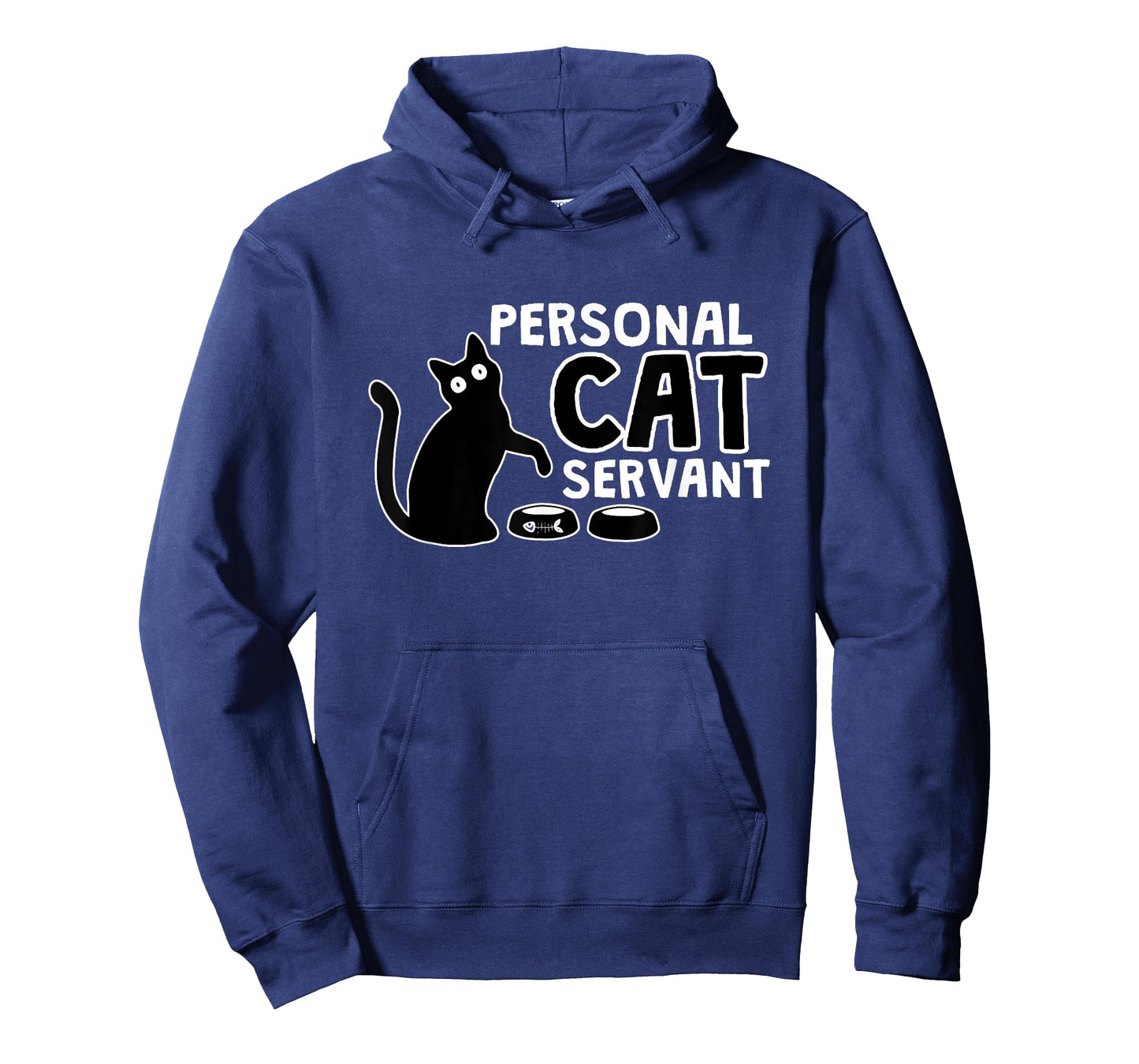 Funny Black Cat Personal Cat Servant Cat Personal Assistant Men Women T-Shirt
