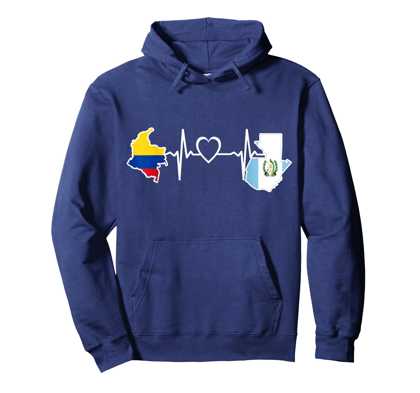 Guatemala Colombia Flag Guatemalan Colombian Heartbeat T-Shirt