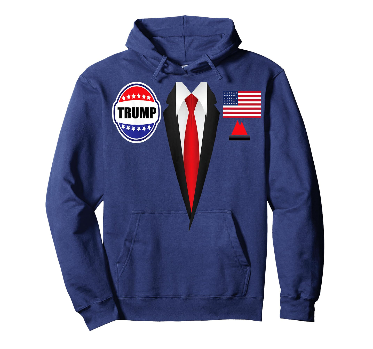 President Trump Shirt Suit Halloween Lazy Costume Flag T-Shirt