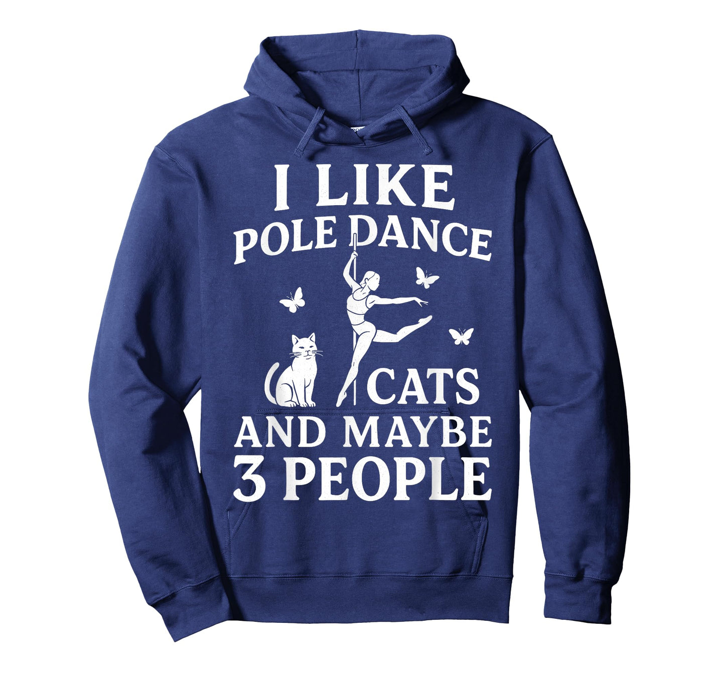 Funny Pole Dance Cat Lover Anti Social Humor Design Men Women T-Shirt