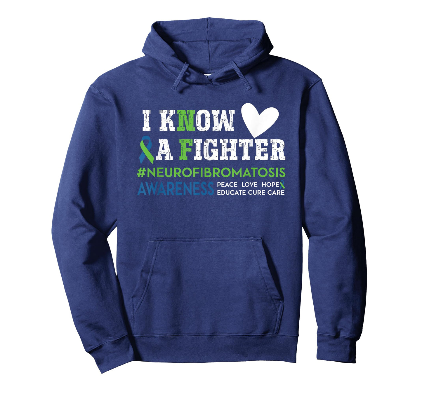 Neurofibromatosis Awareness I Know a Fighter NF Green Ribbon T-Shirt