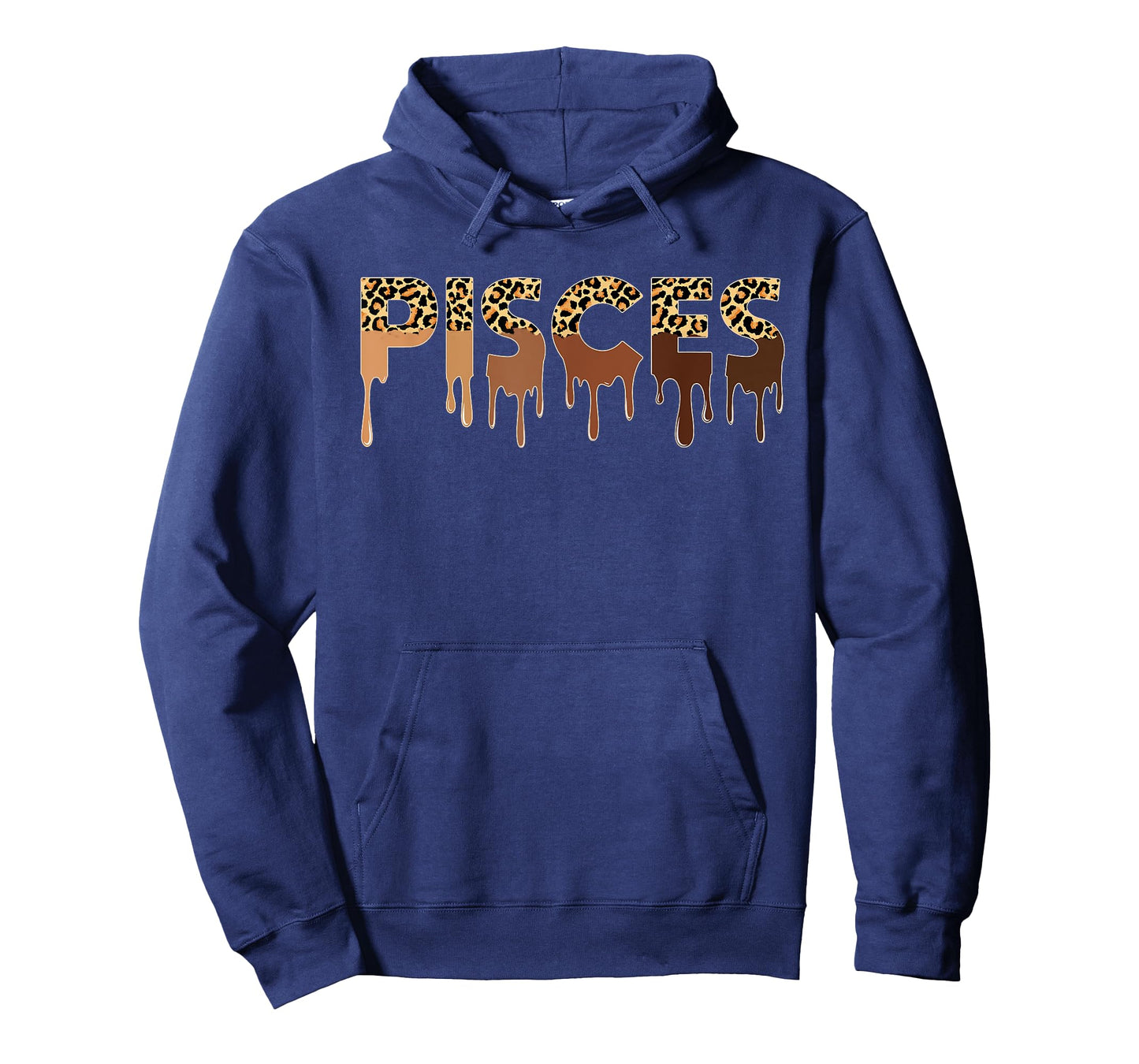 Pisces Zodiac Shirt Afro Black Women Leopard Dripping T-Shirt