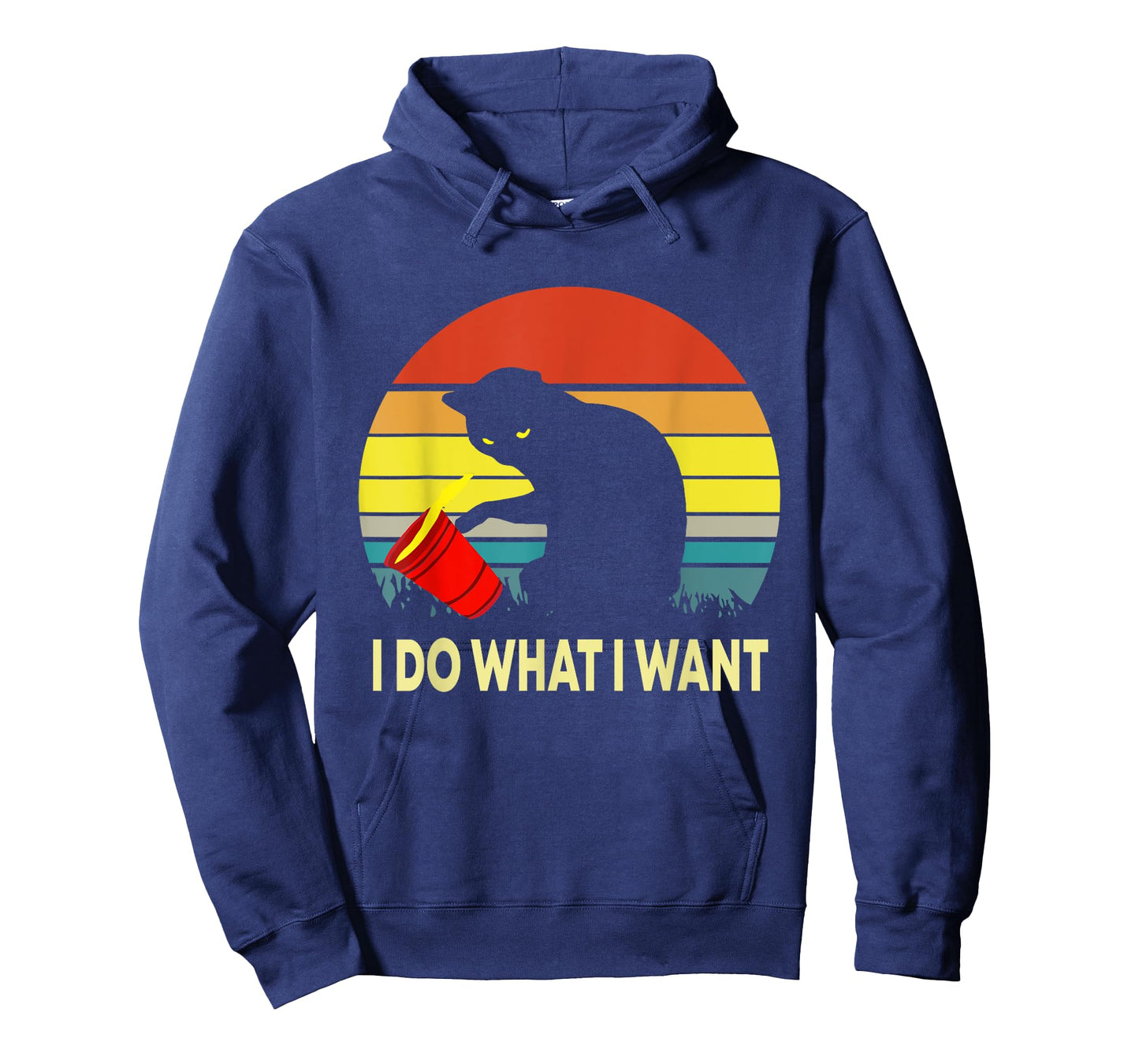 Vintage Sunset I Do What I Want Cat Men Women Kids T-Shirt