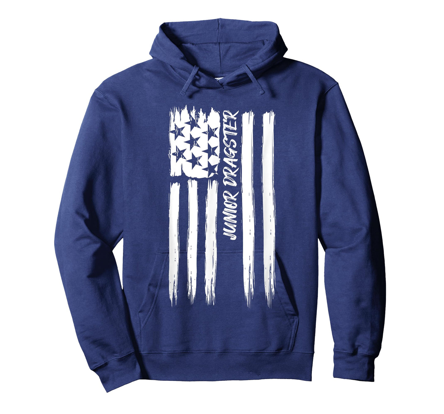 Junior Dragster Flag Racing Patriotic USA American Car Race T-Shirt