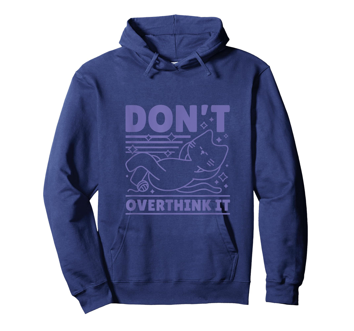Don't Overthink It Funny Cat Graphic T-Shirt for Men Women Kids