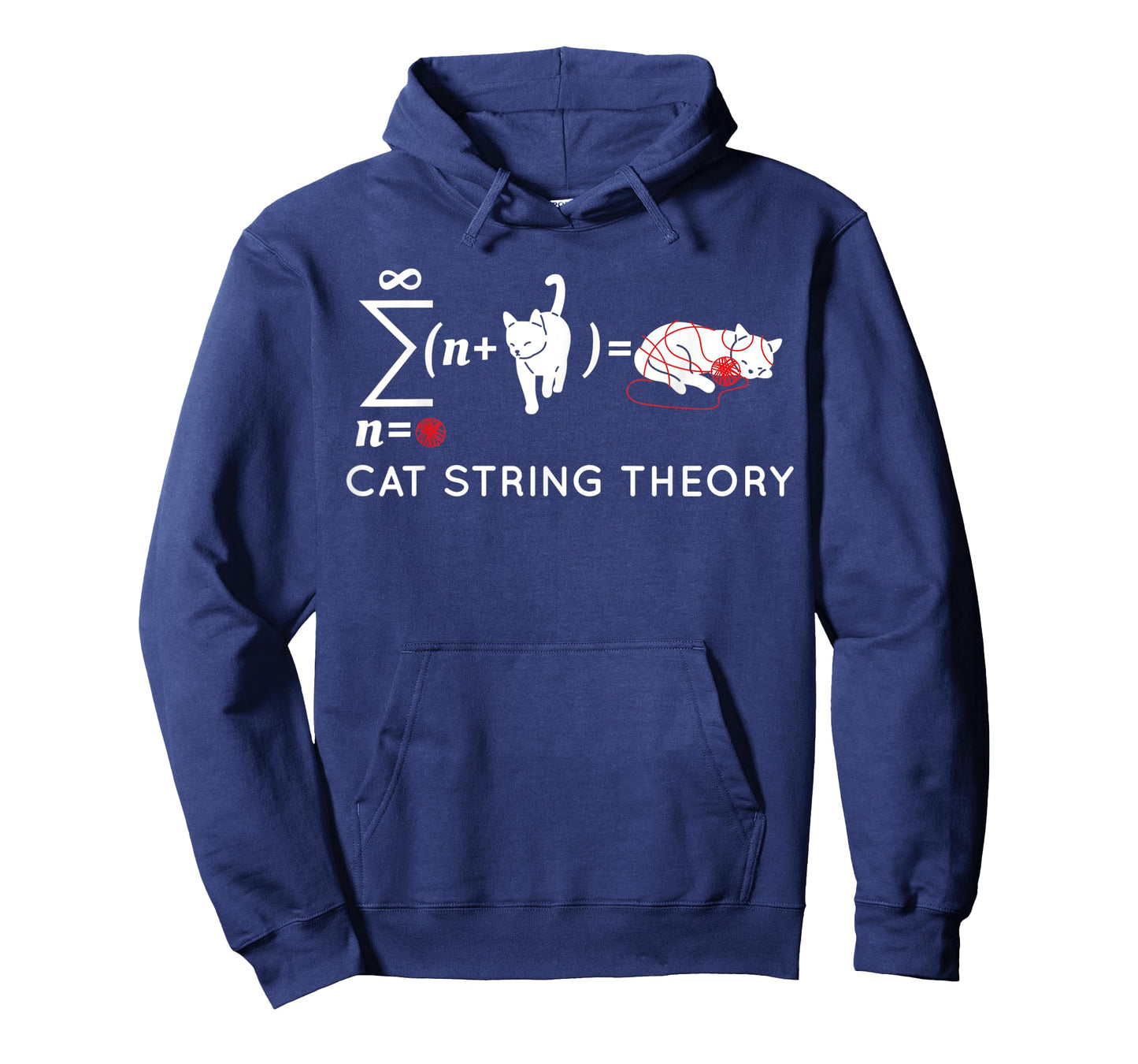 Cat String Theory Sarcastic Science Humor Funny T-Shirt for Men Women Kids