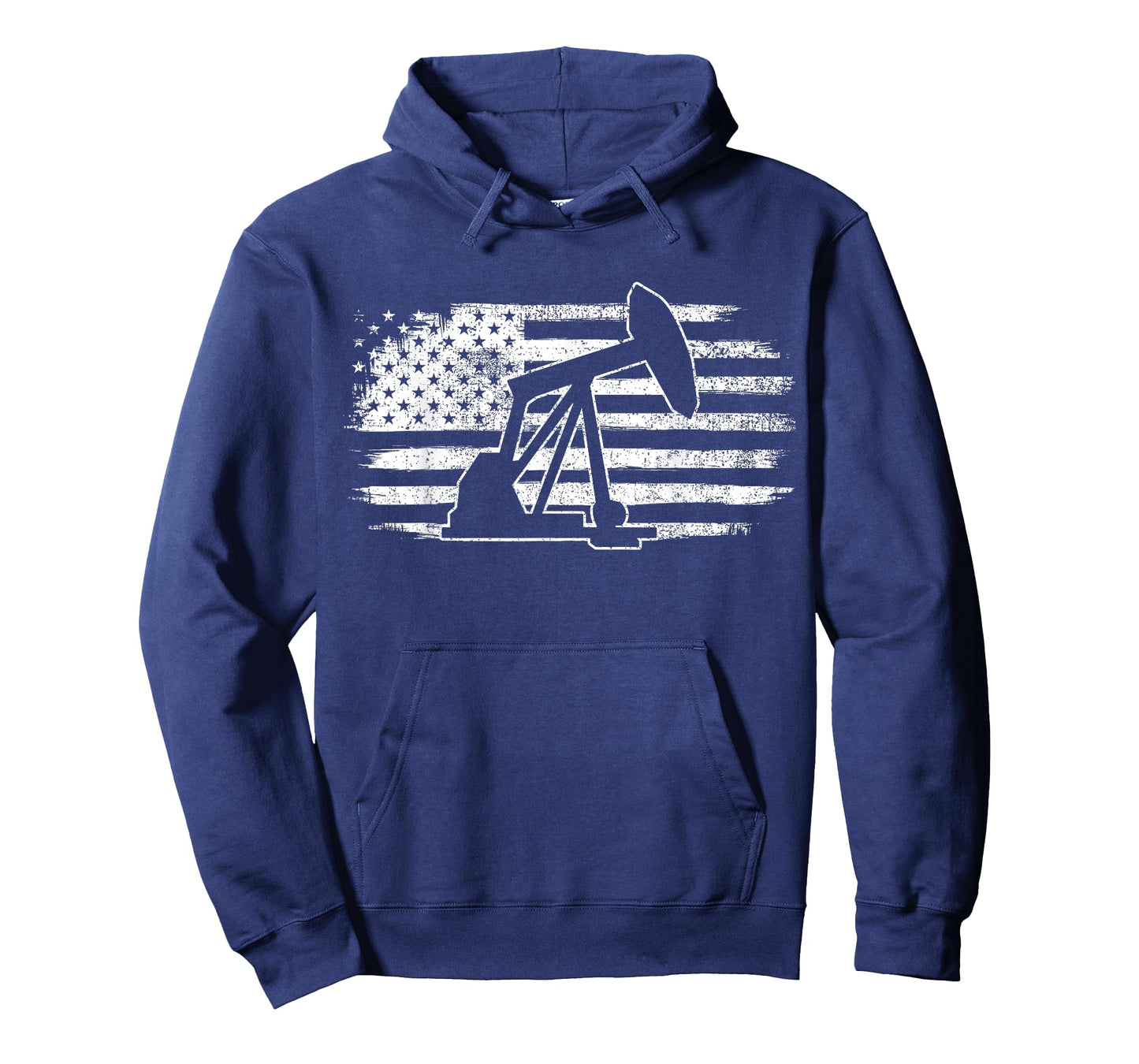 Oil Rig American Flag Pump Jack Oilfield Worker T-Shirt
