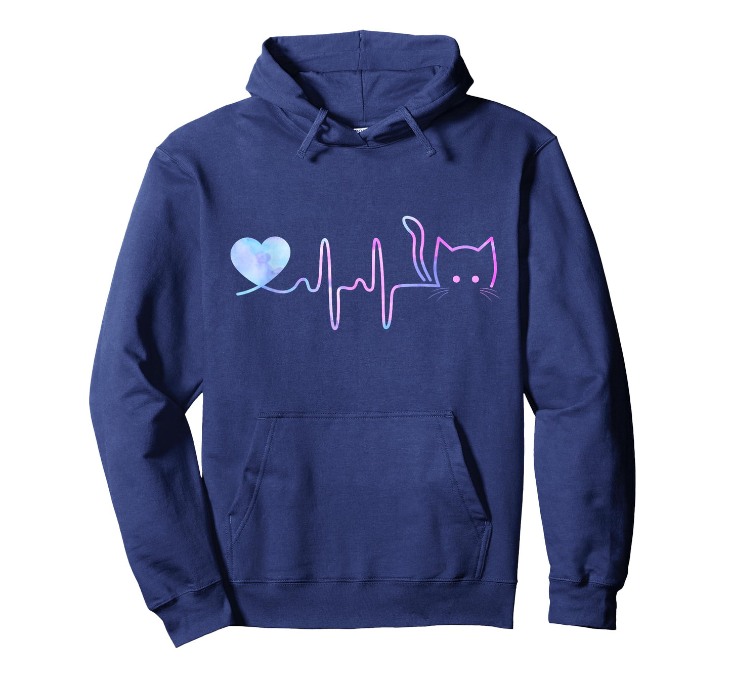 Heartbeat Cat Lover Shirt for Women Animal Cute Cat T-Shirt