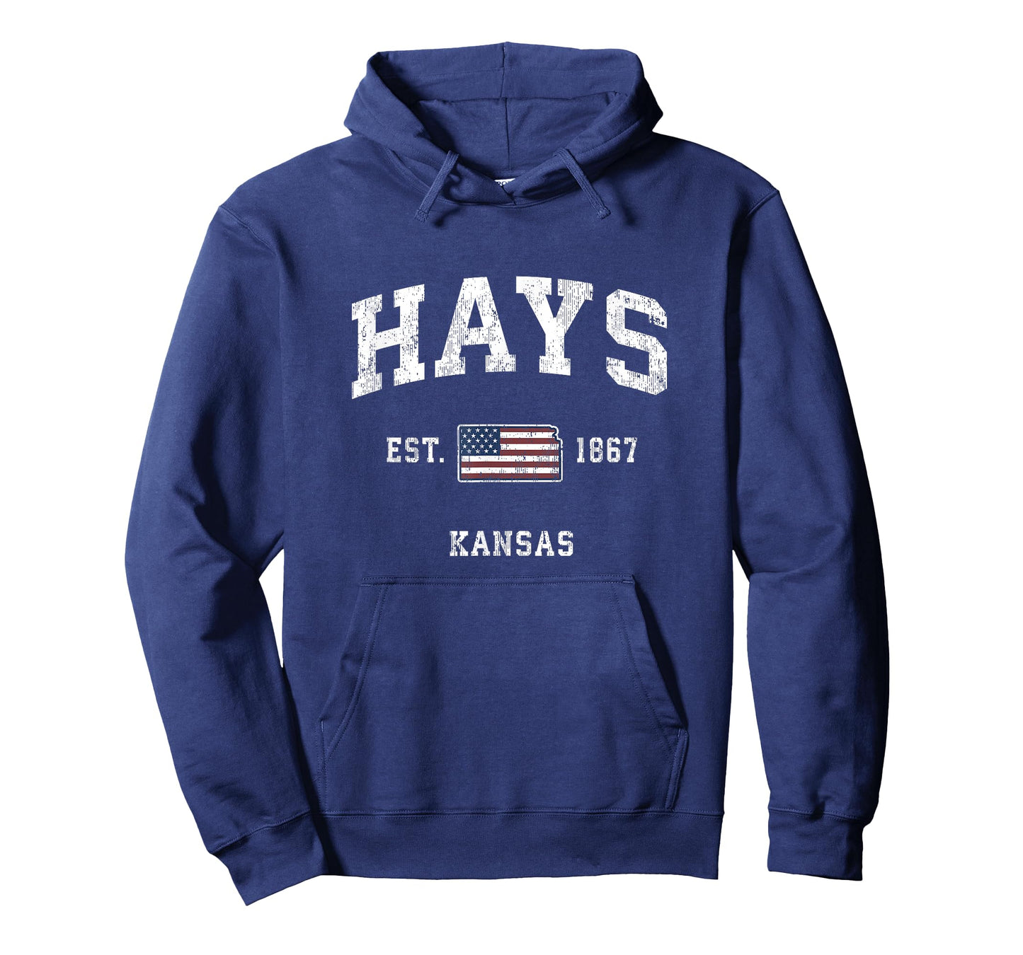 Hays Kansas KS Vintage American Flag Sports Design T-Shirt for Women Kids Men