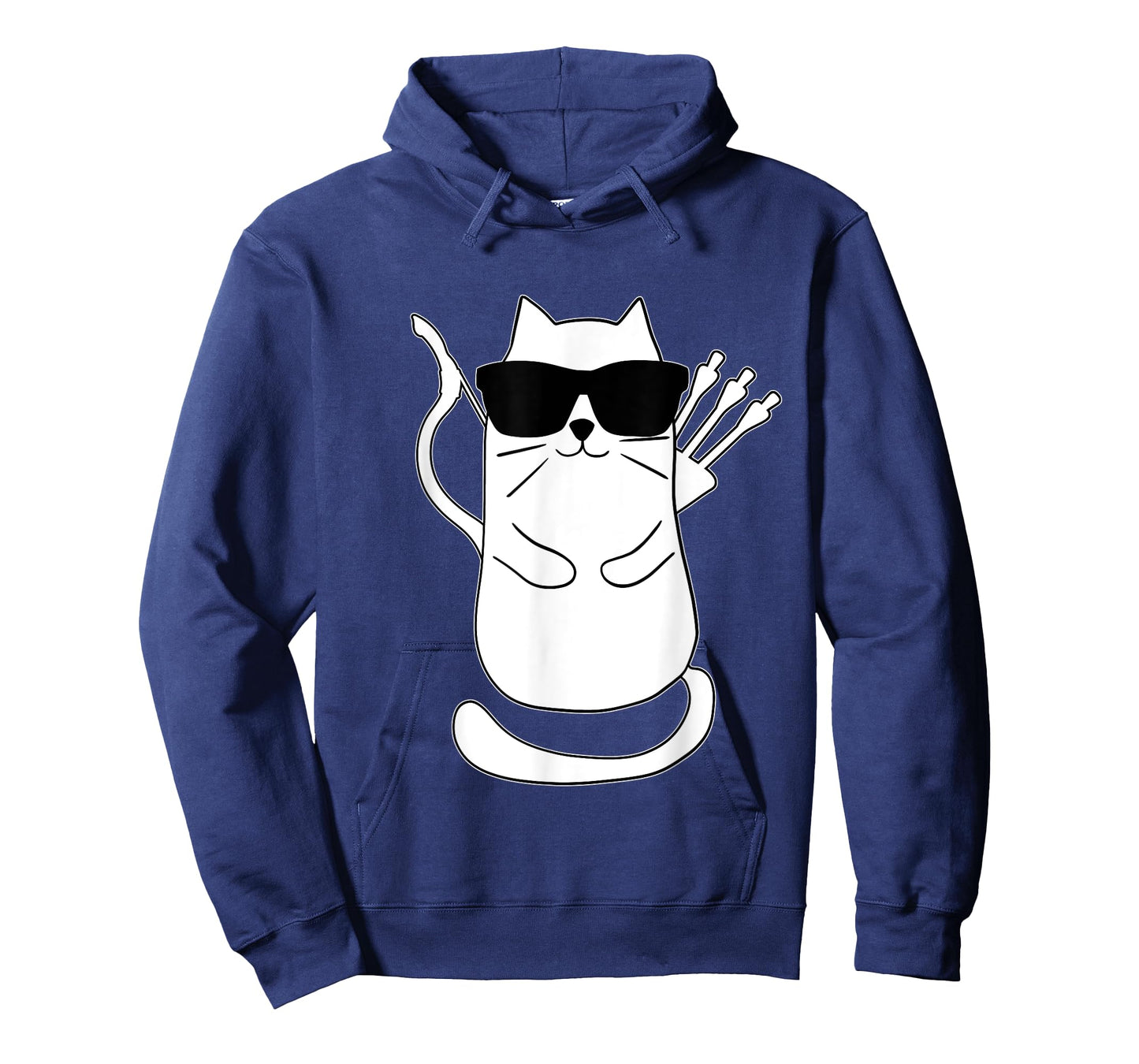 Funny Archery Cat Archer Bow Shooting Retro Vintage T-Shirt for Men Women Kids