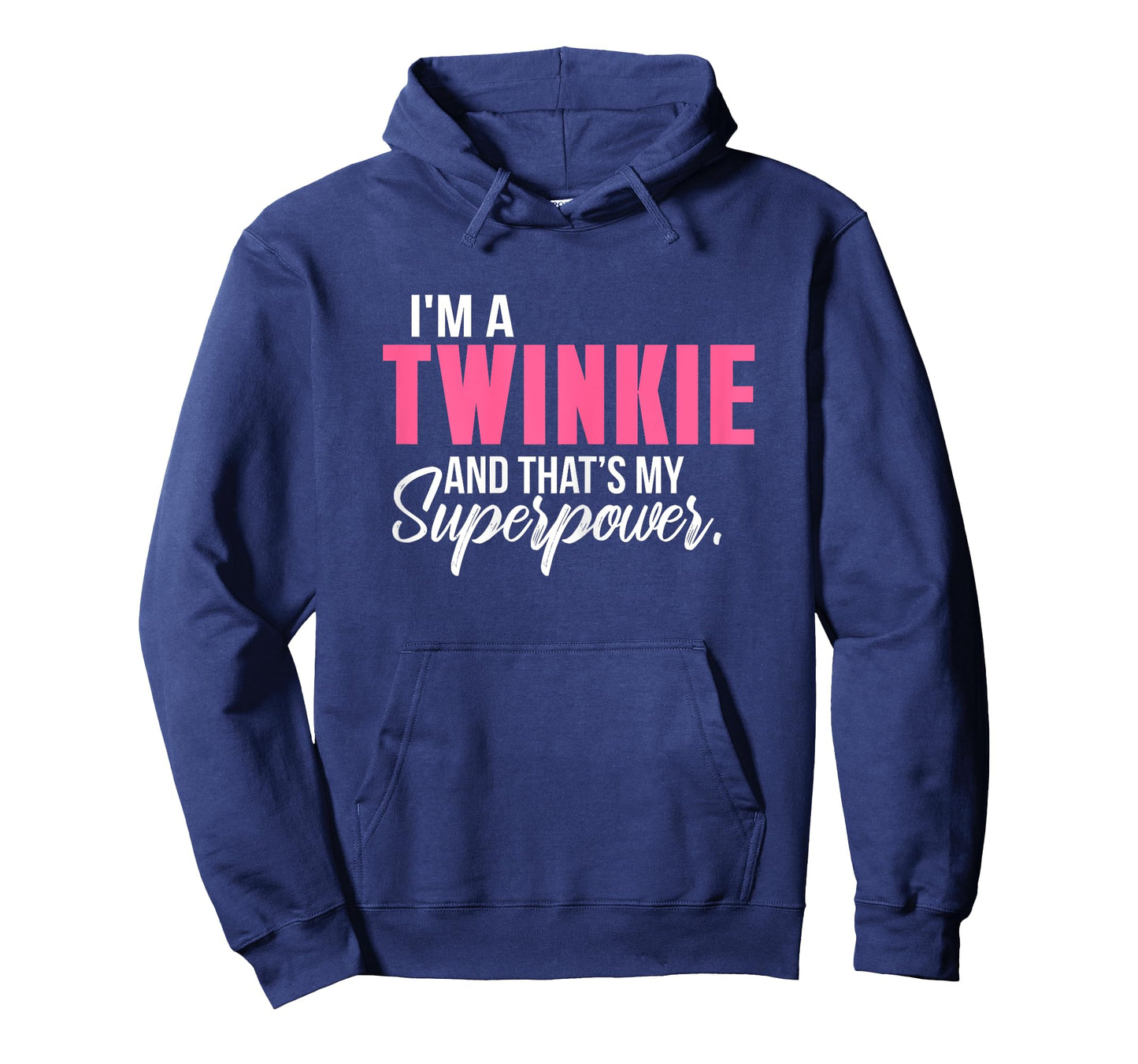 Graphical Apparel Women's I'm a TWINKIE and that's my Superpower Funny Grandma T-Shirt - Black, Small