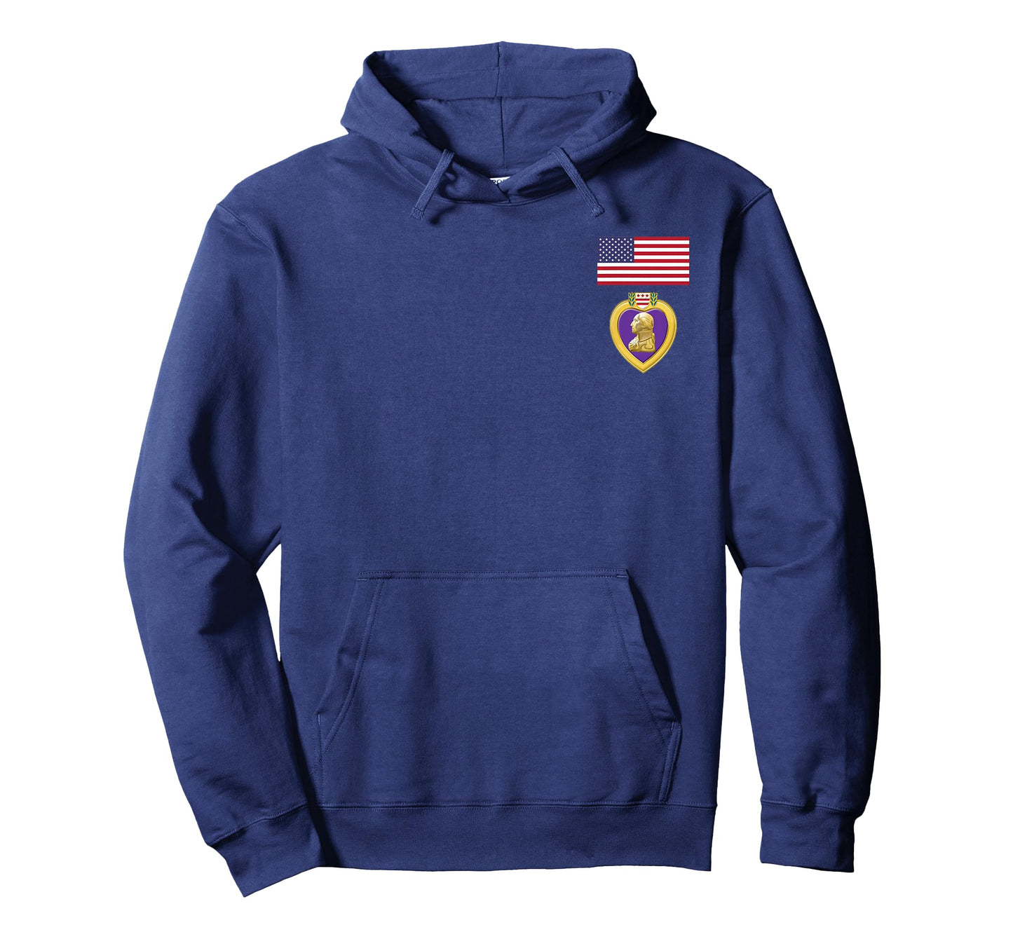 PURPLE HEART VETERAN PRIDE -AMERICAN FLAG ABOVE PURPLE HEART T-Shirt