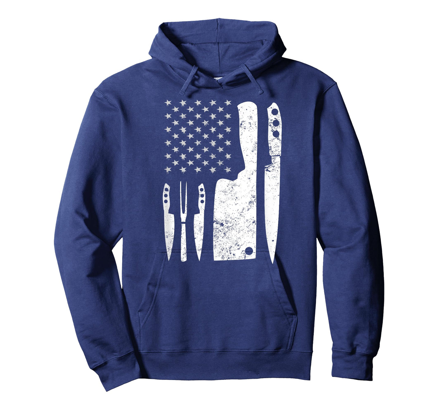 Cooking Chef Gifts & Tees Chef Knife T-Shirt | Patriotic 4th of July US Flag Shirt - Men's Unisex Black Short Sleeve Classic Fit T-Shirt - Small