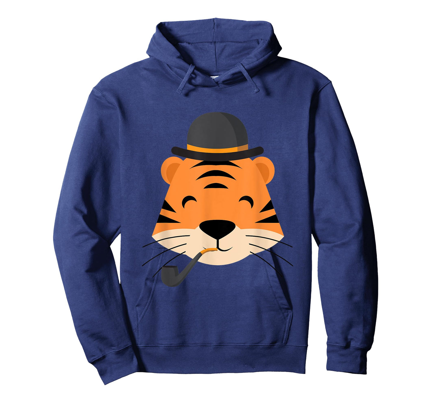 Tiger With Smoking Pipe And Hat Funny Cartoon T-Shirt