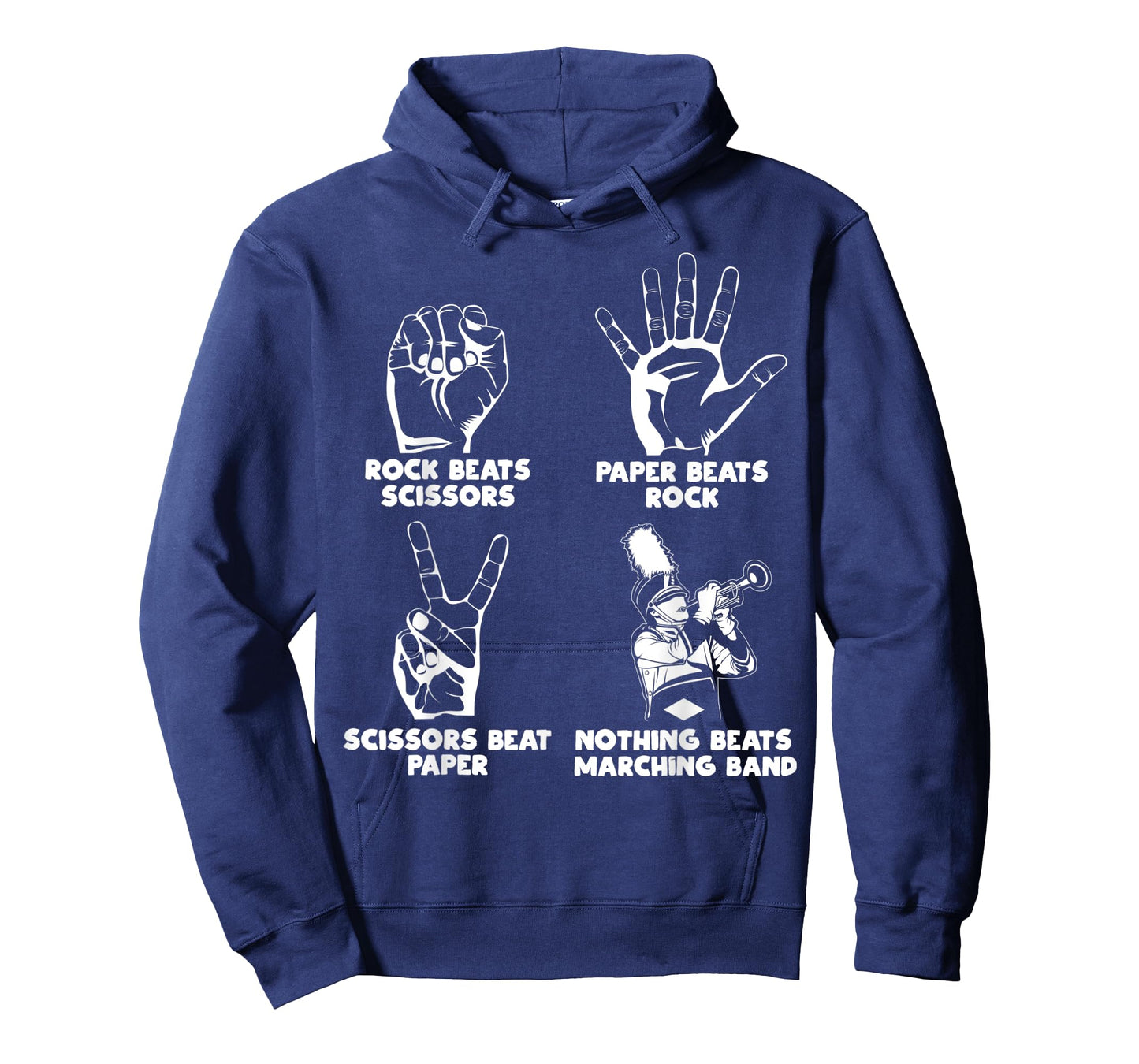 Nothing Beats Marching Band Rock Paper Scissors Funny Meme T-Shirt