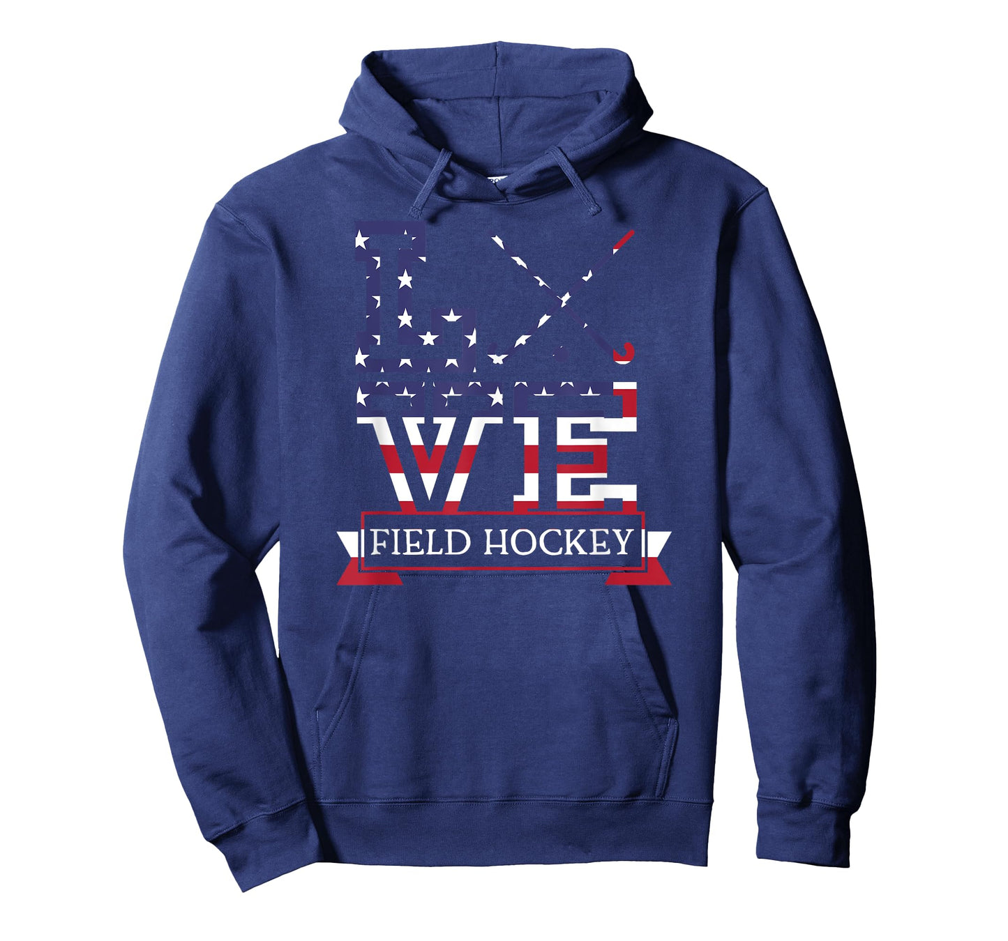 Love Field Hockey Stick USA American Flag Themed Coach Gift Women Kids Men T-Shirt