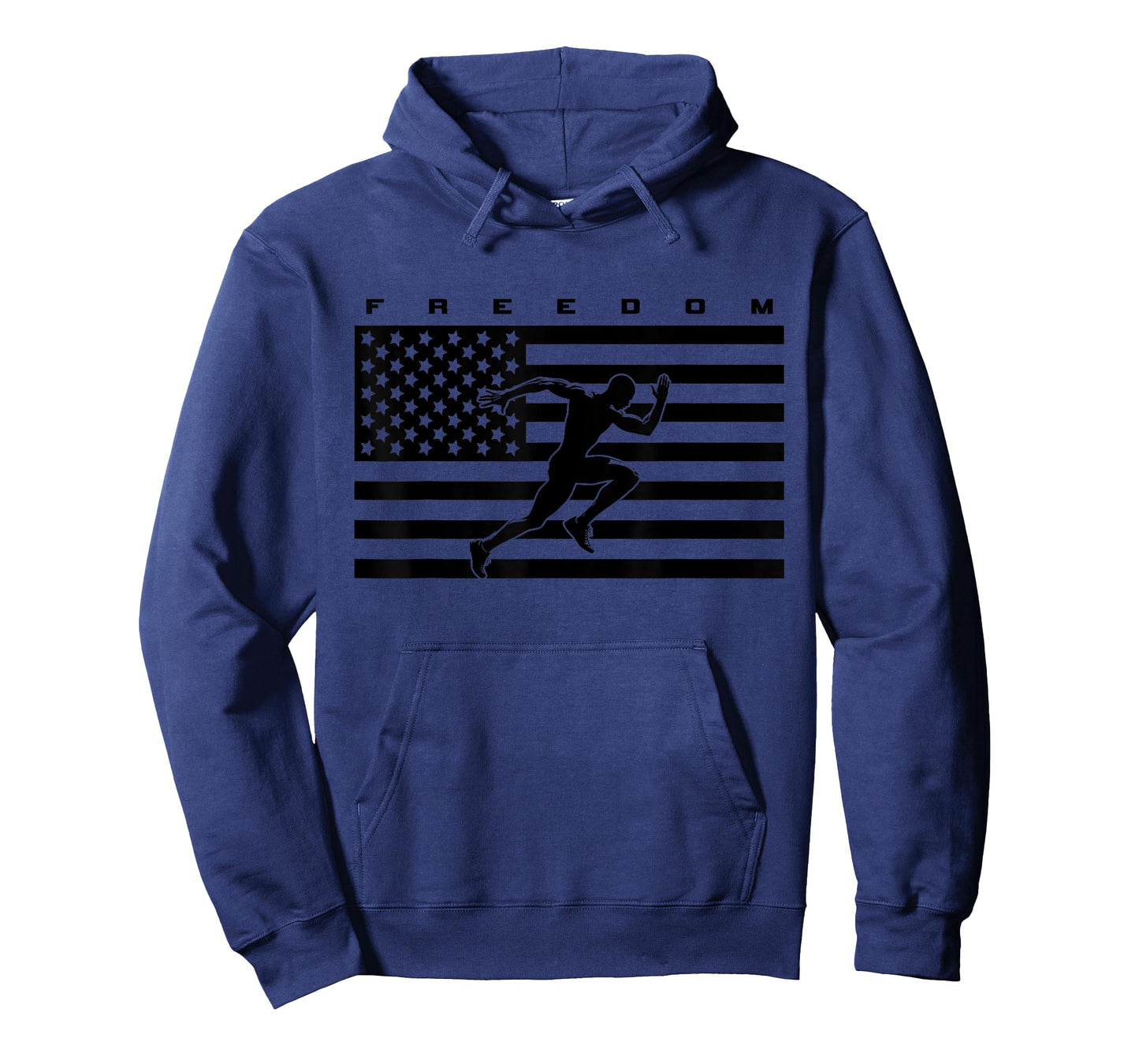 American Flag Runner Running Track and Field T-Shirt