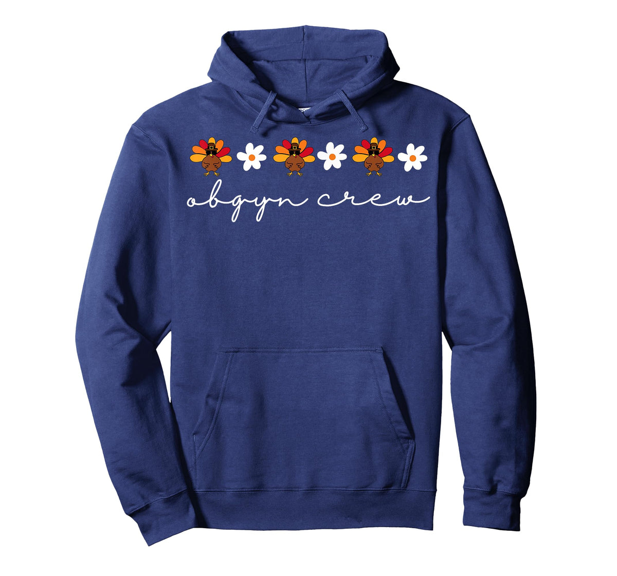 OBGYN Crew Nurse Thanksgiving Turkey Flower Obstetrics Nurse T-Shirt