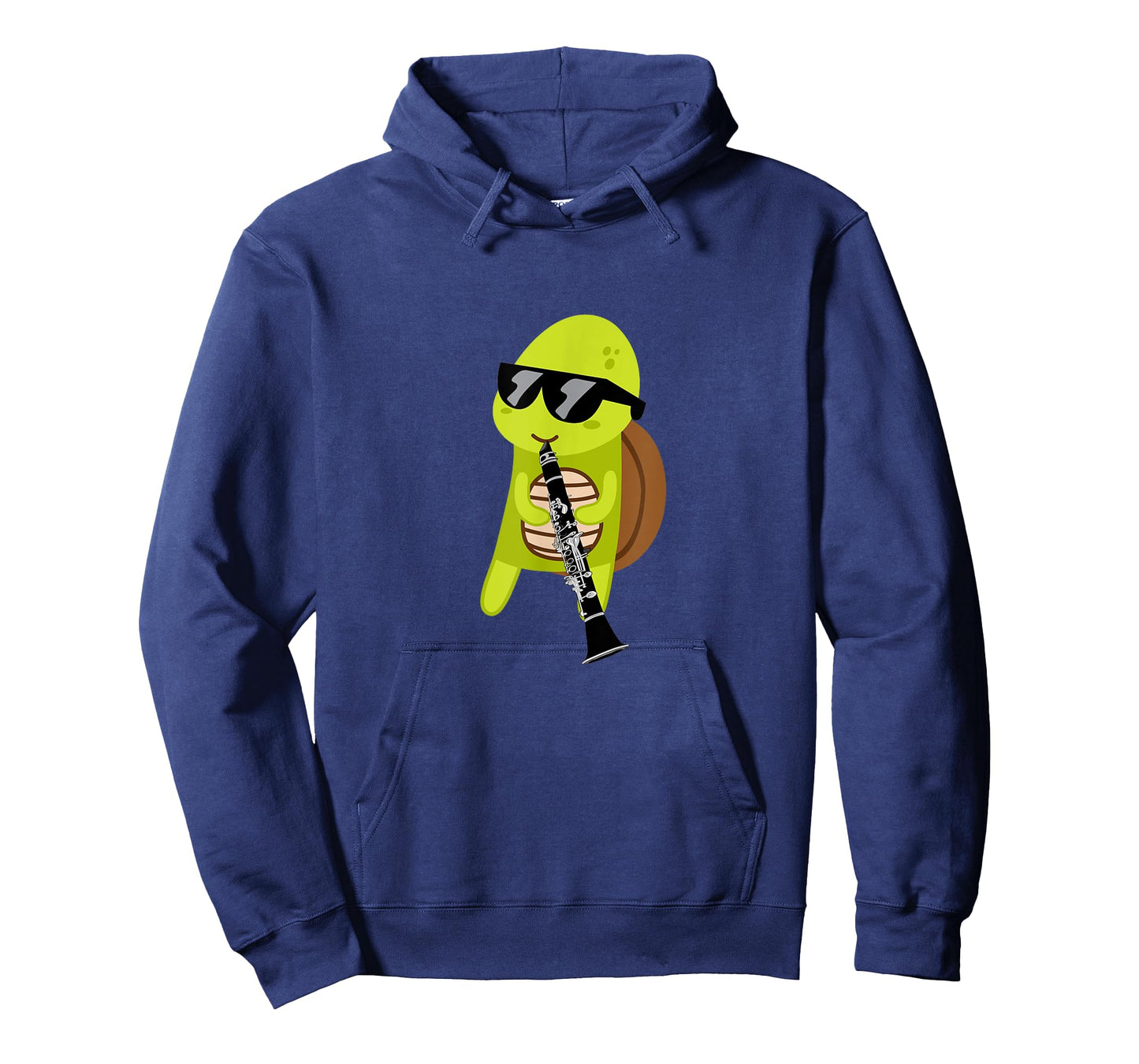 Funny Turtle Wearing Sunglasses Playing Clarinet T-Shirt
