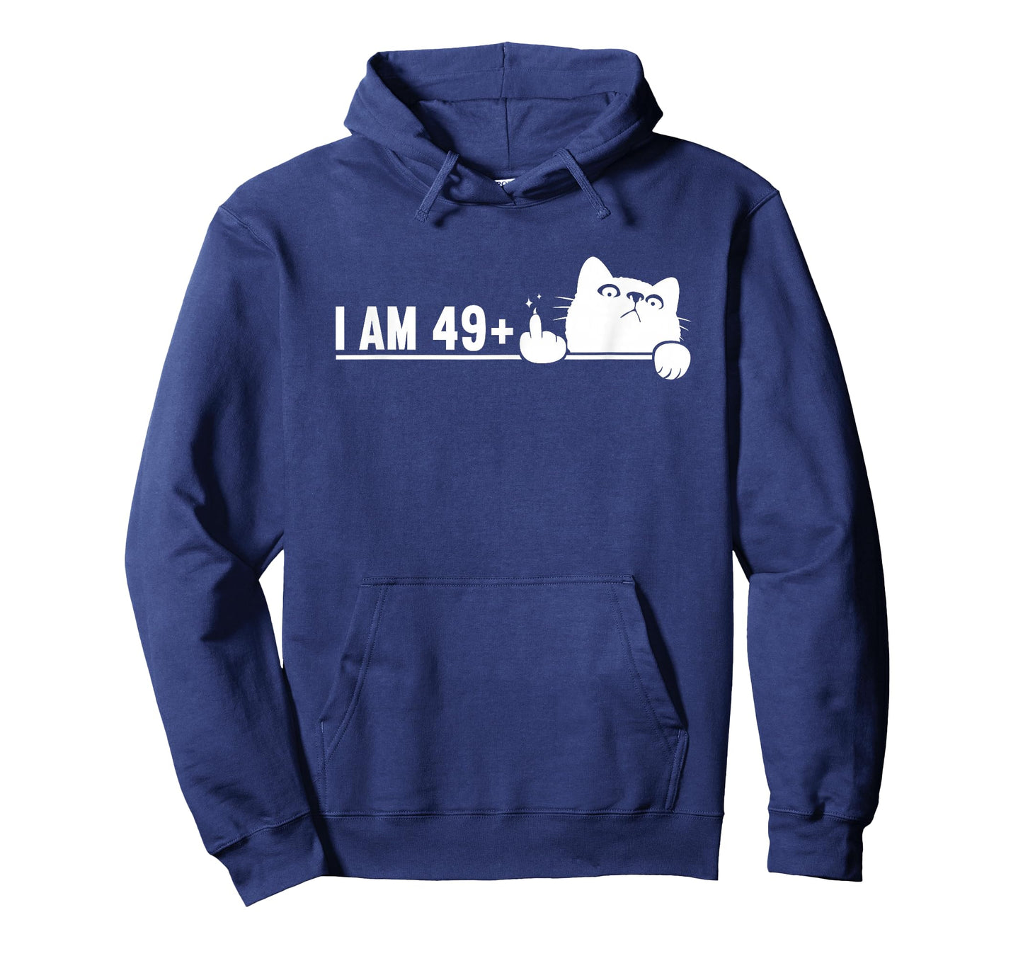 I Am 49 Plus 1 Middle Finger For A 50th Birthday cat mom dad T-Shirt
