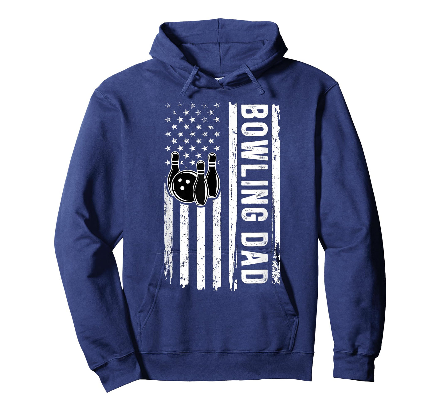 Bowling Dad US Flag Bowling Father Of A Bowler Dad T-Shirt