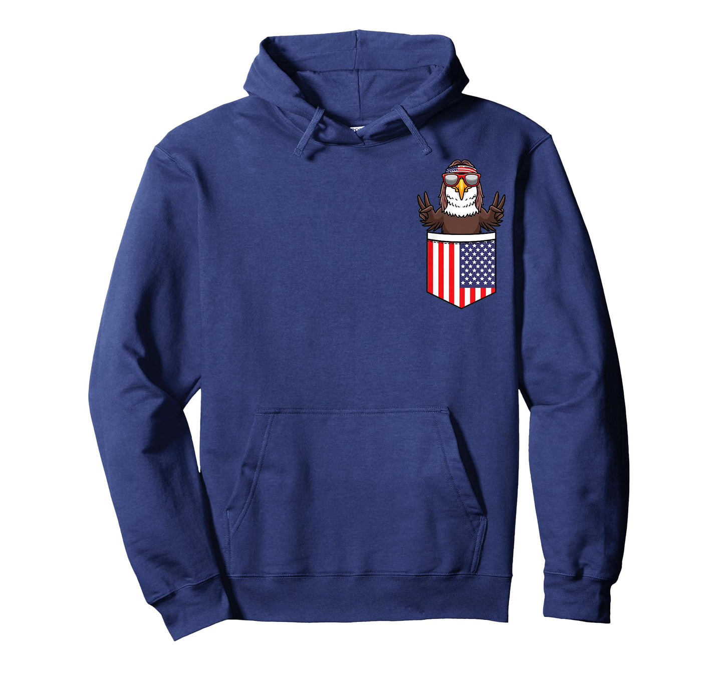 Eagle in Pocket Patriotic Independence Day 4th of July USA T-Shirt