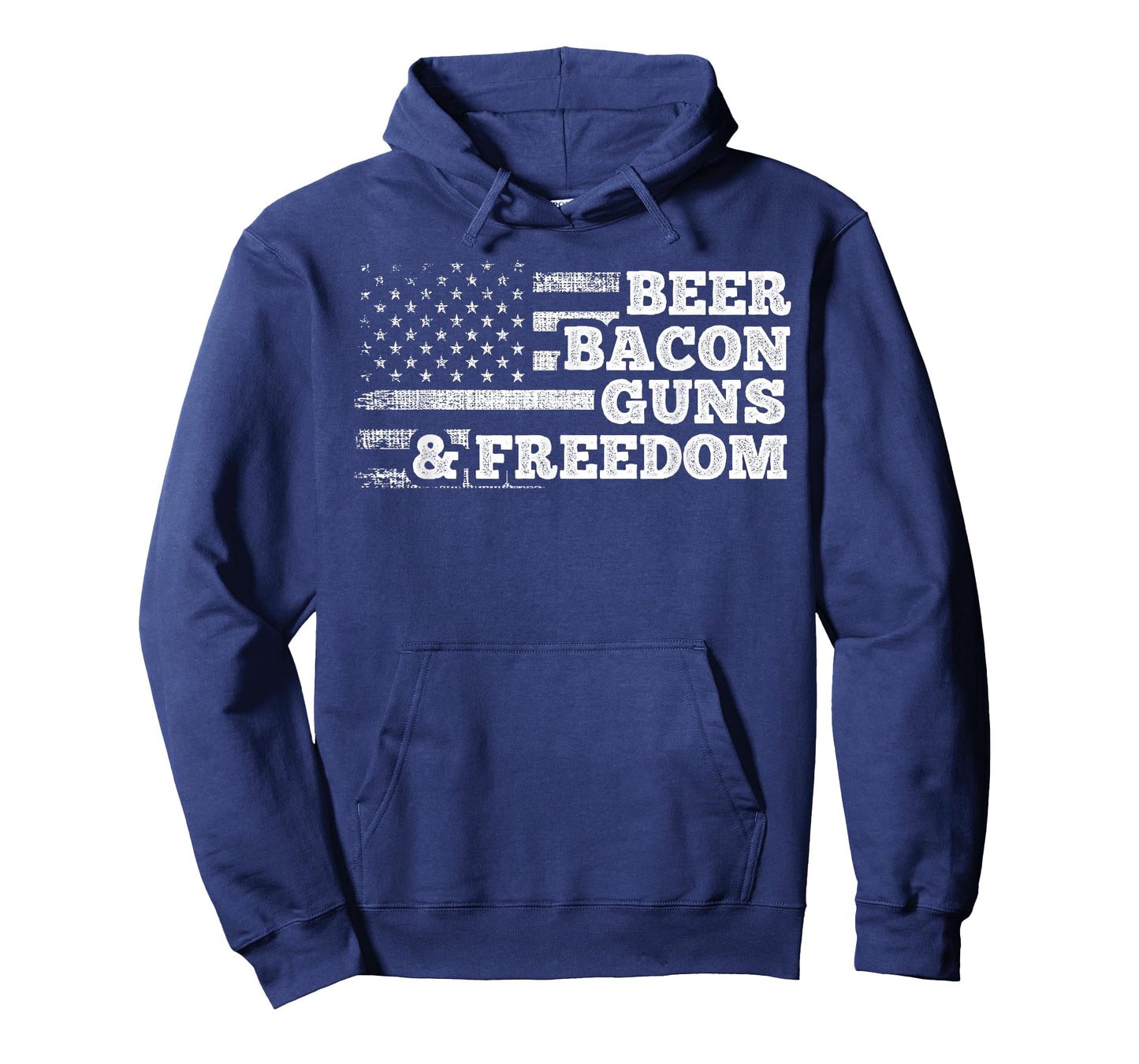 Beer Bacon Guns And Freedom American Flag T-Shirt