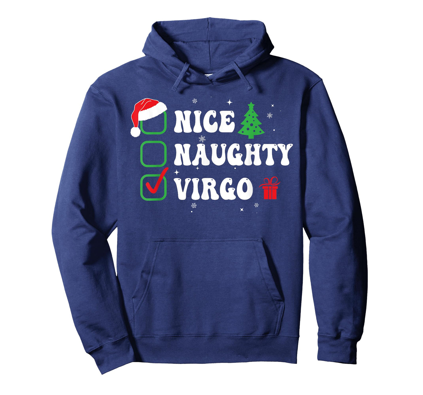 Naughty Nice Virgo Zodiac Xmas List Funny Christmas T-Shirt