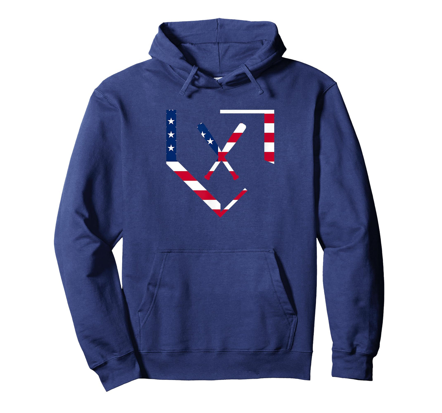 Stars and Stripes Home Plate Baseball Bats American Flag USA T-Shirt