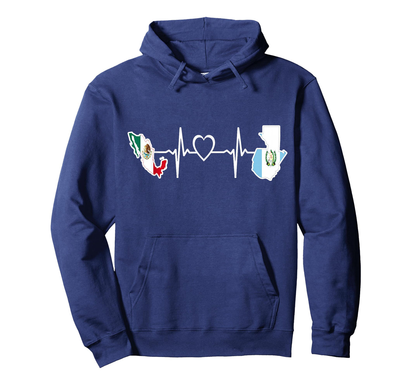 Mexican Guatemalan Flag Shirt Guatemala Mexico Heartbeat T-Shirt