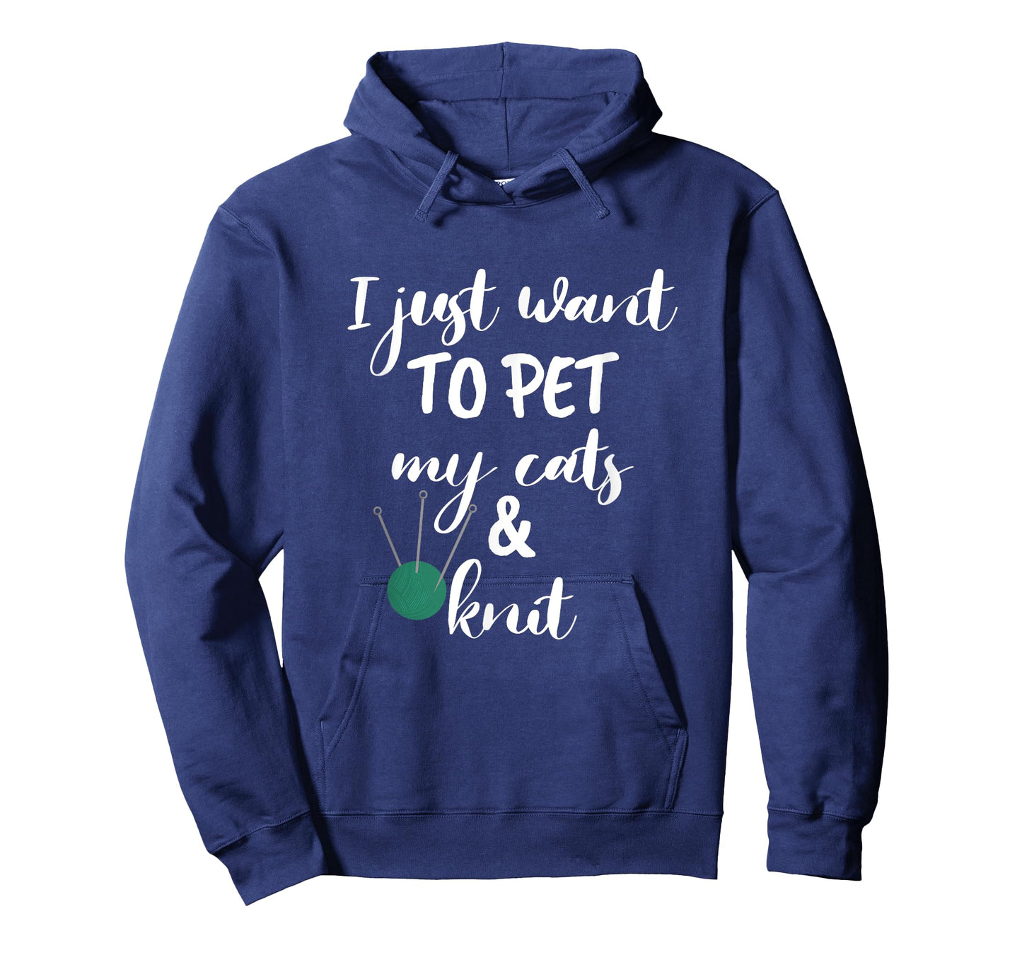 Just Want to Pet My Cats And Knit Tee Funny Knitting Women T-Shirt
