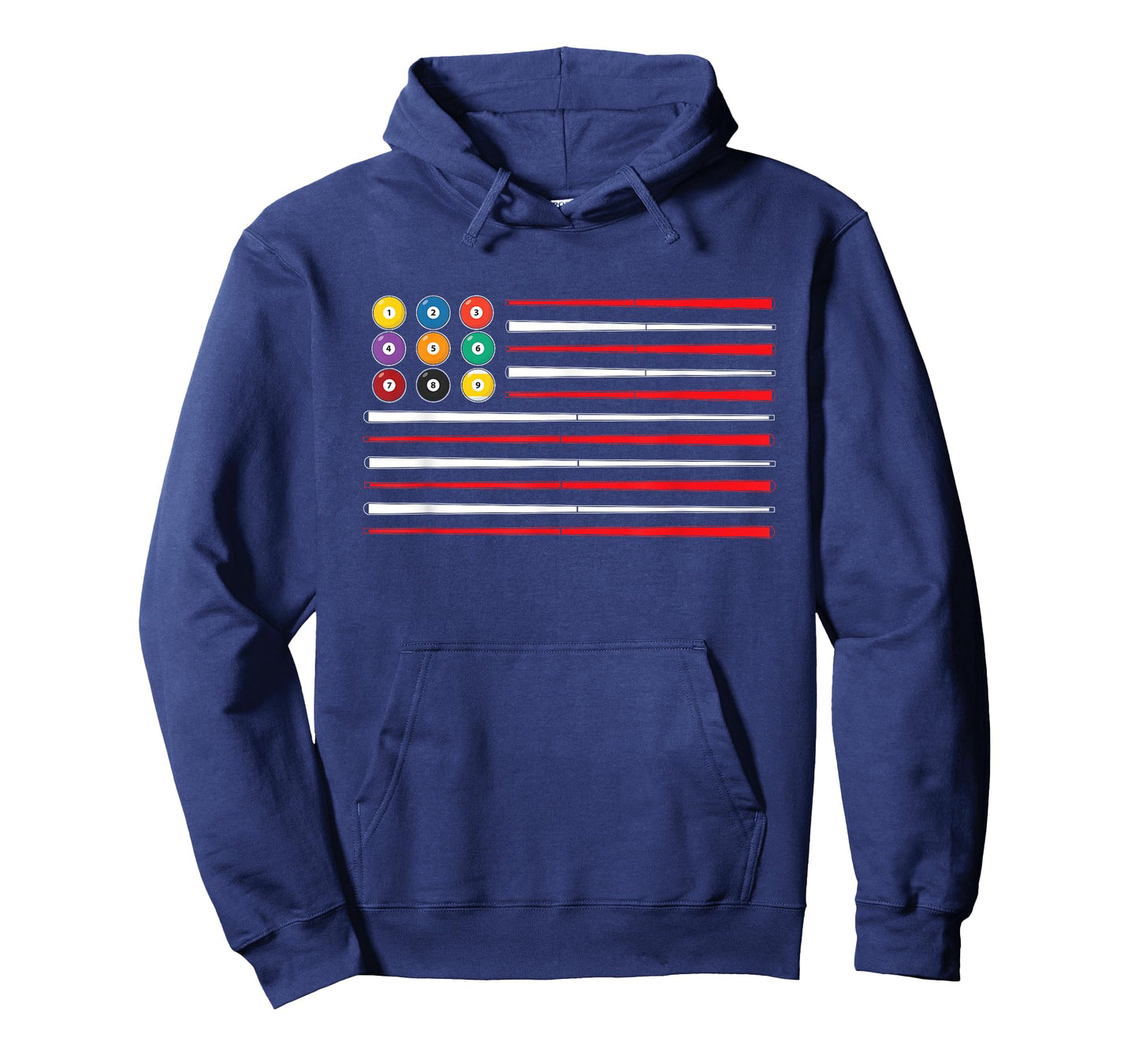 Billiards American Flag Cue Pool Balls Billiard Player Gift T-Shirt
