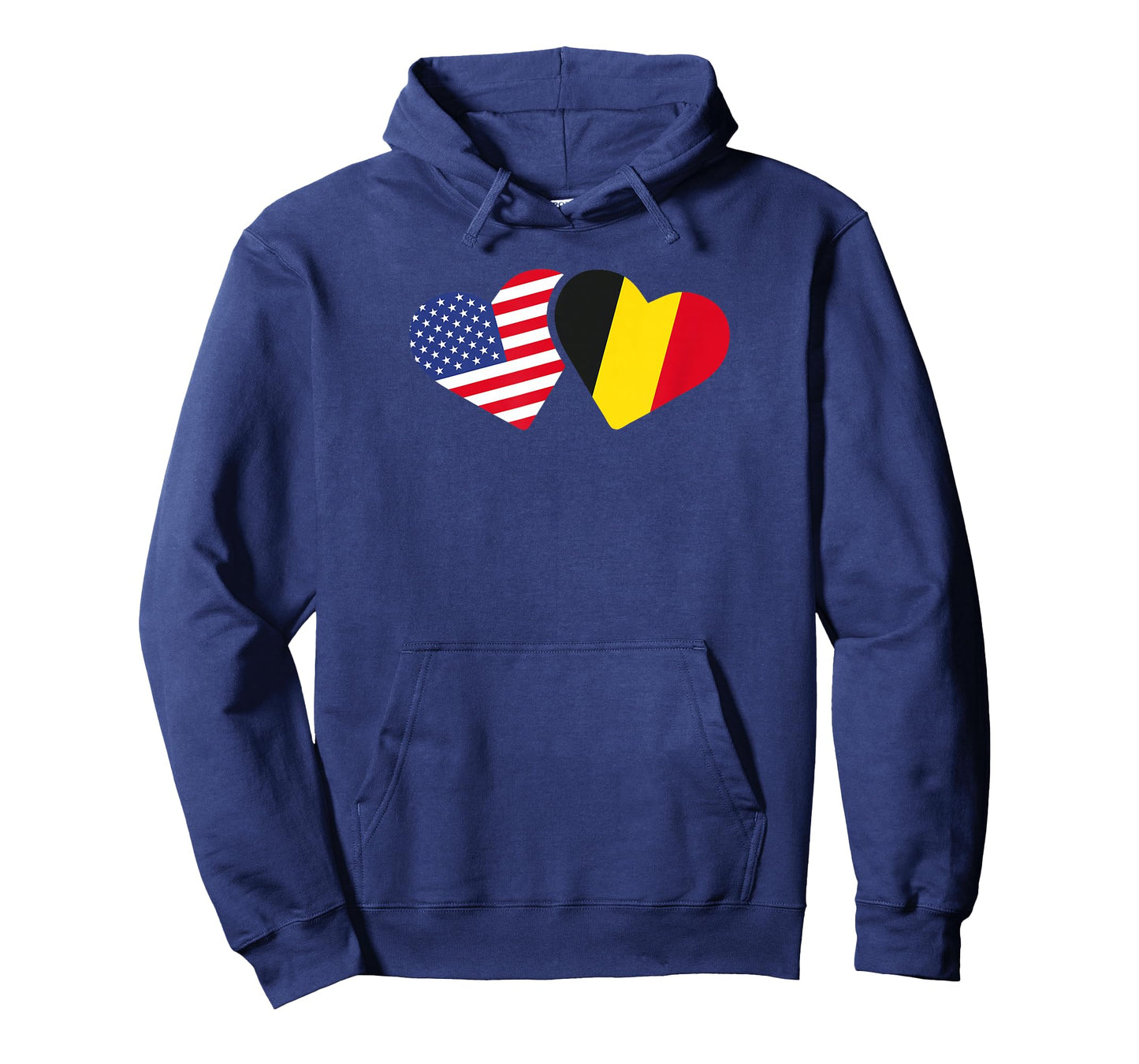 Belgium USA Flag T Shirt Heart Belgian Americans Love Cute T-Shirt