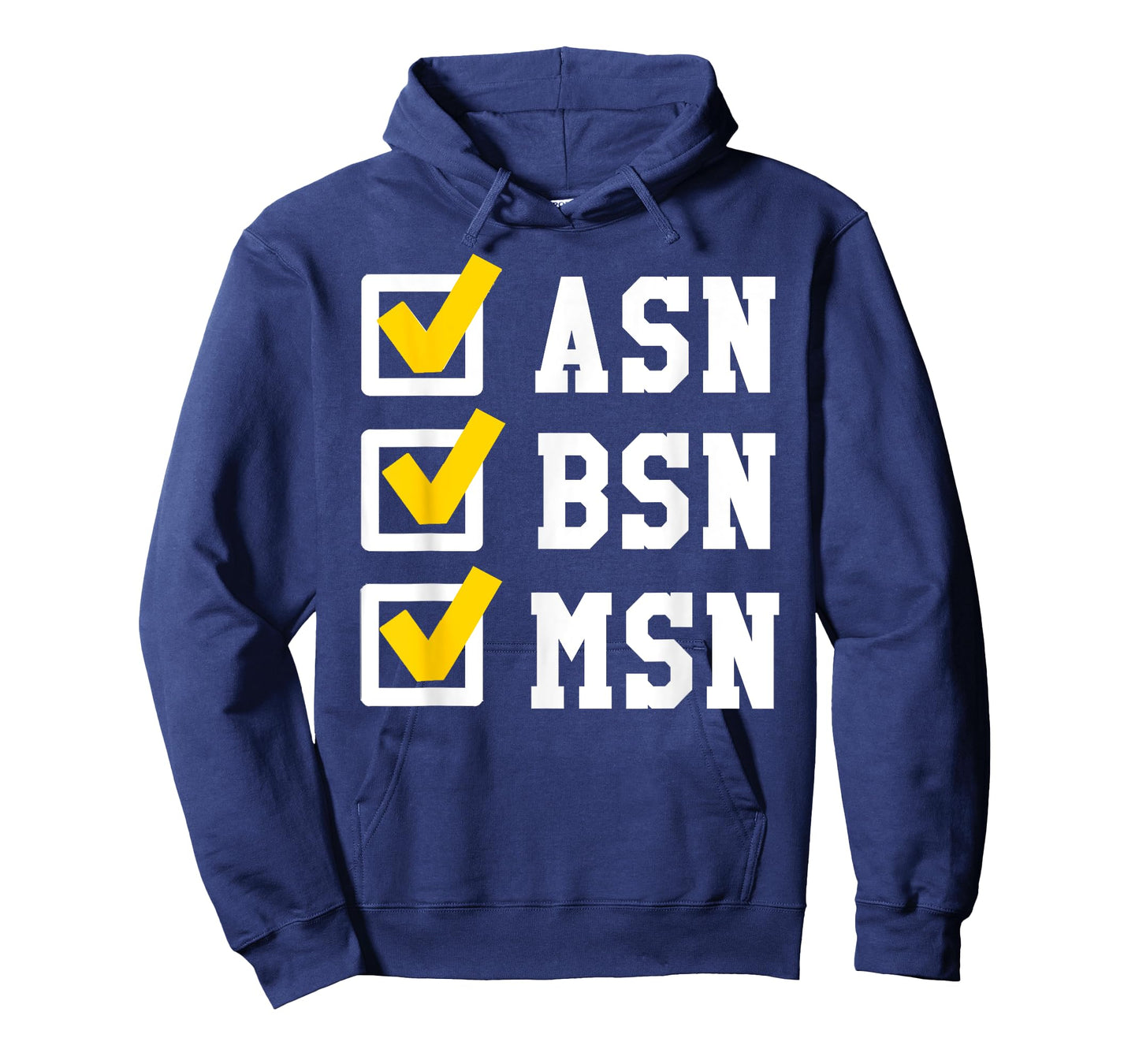 ASN BSN MSN Nursing Degree Checklist Funny Graduation Gift T-Shirt