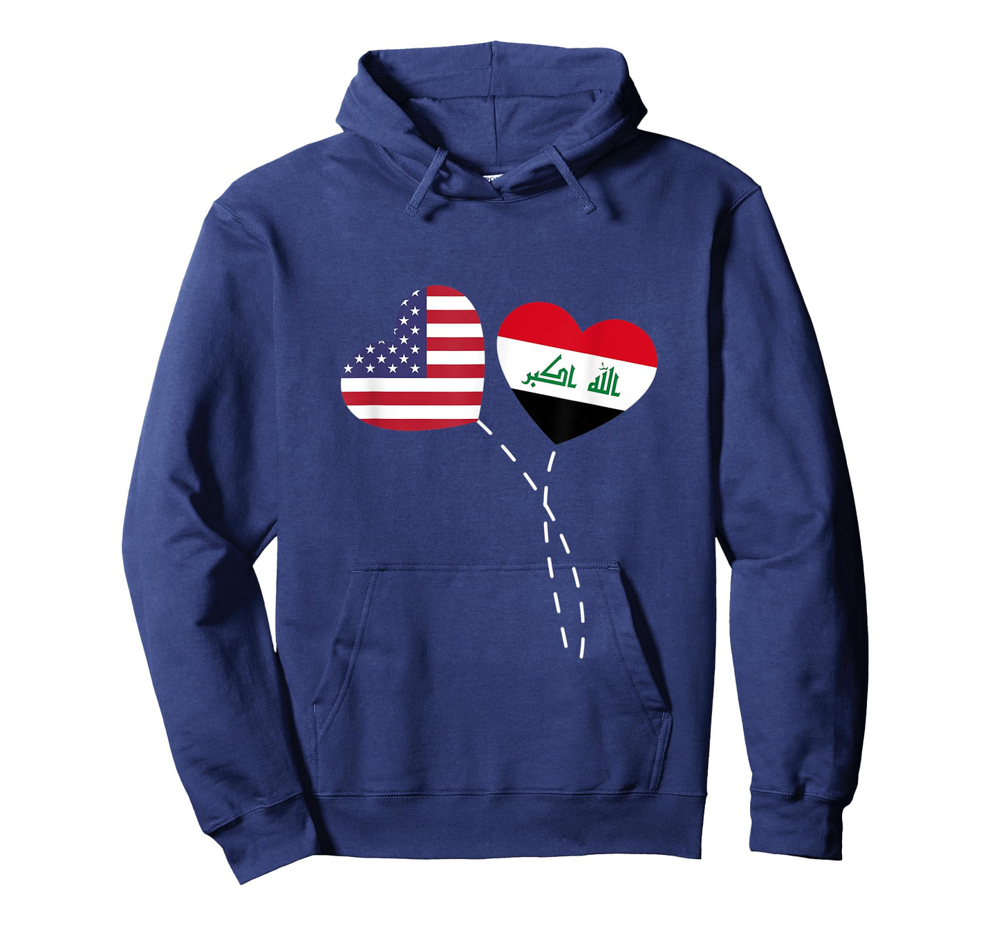 Loving USA Iraq Flag Heart Iraqi Americans Love T-Shirt