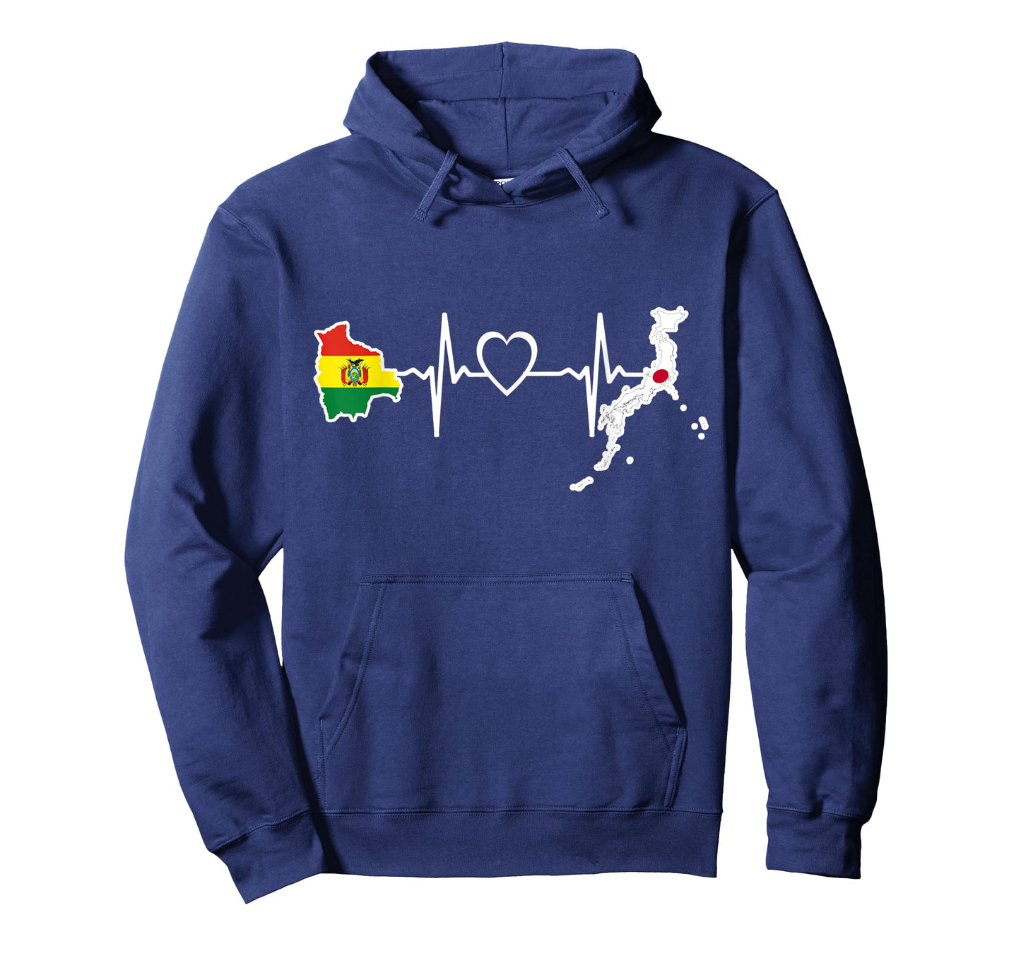 Bolivia Japan Flag - Japanesse Bolivian Heartbeat T-Shirt