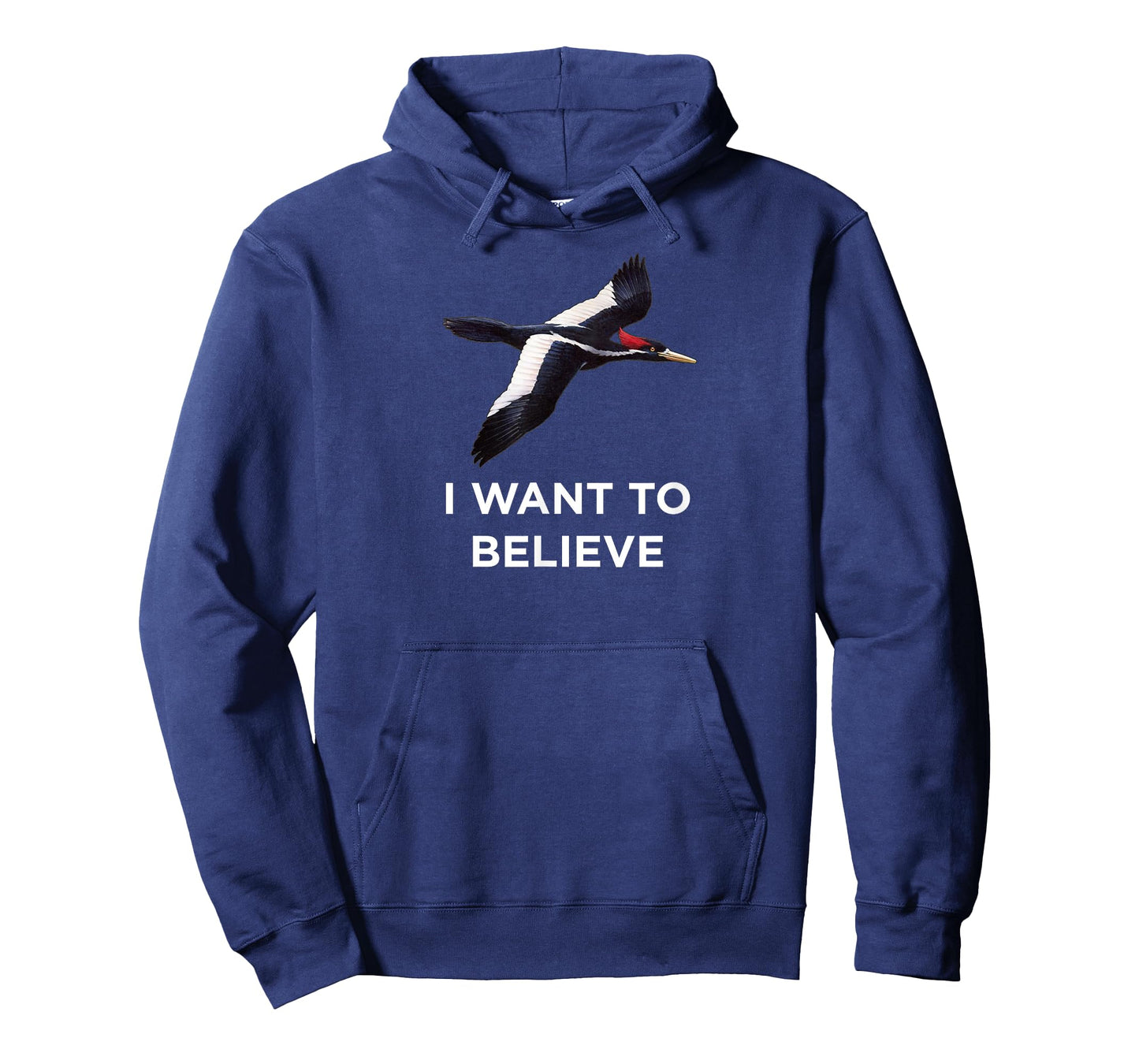 Bird Nerd Wear Ivory Calculated Woodpecker I Want To Believe T-Shirt