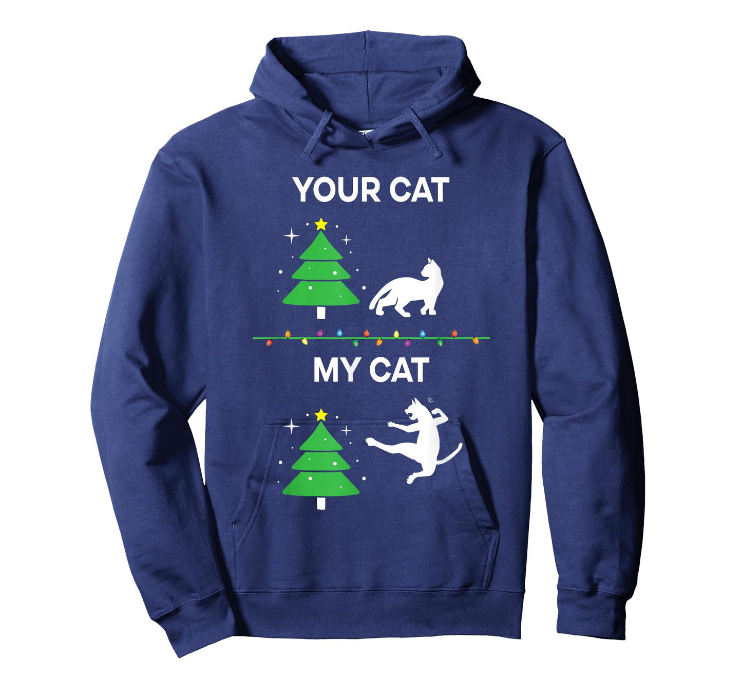 Funny Cat Christmas Cat Funny Men Women Kids T-Shirt