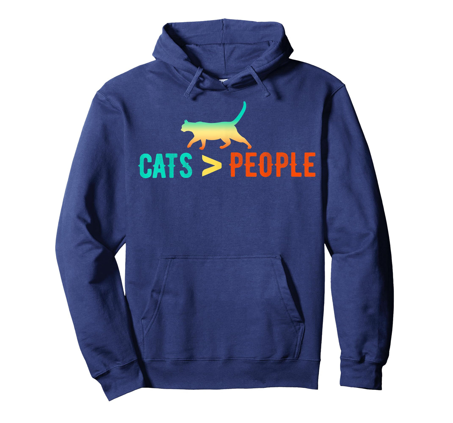 Cats are Greater or Better than People Introvert Design T-Shirt