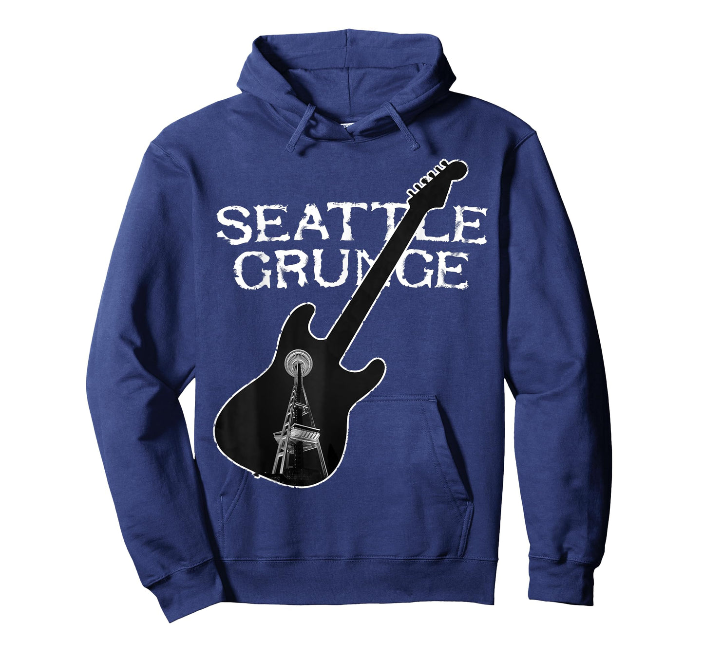 Seattle Grunge Retro Rock Guitar Space Needle T-Shirt