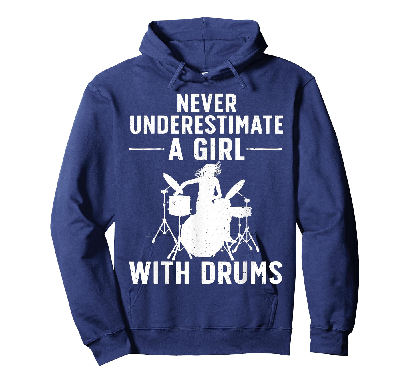 Funny Drummer Design For Women Girls Kids Drums Player Lover T-Shirt