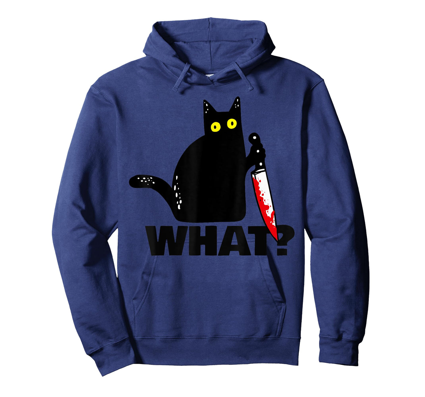 Cat What? funny Murderous Cat with knife Halloween T-Shirt for Men Women