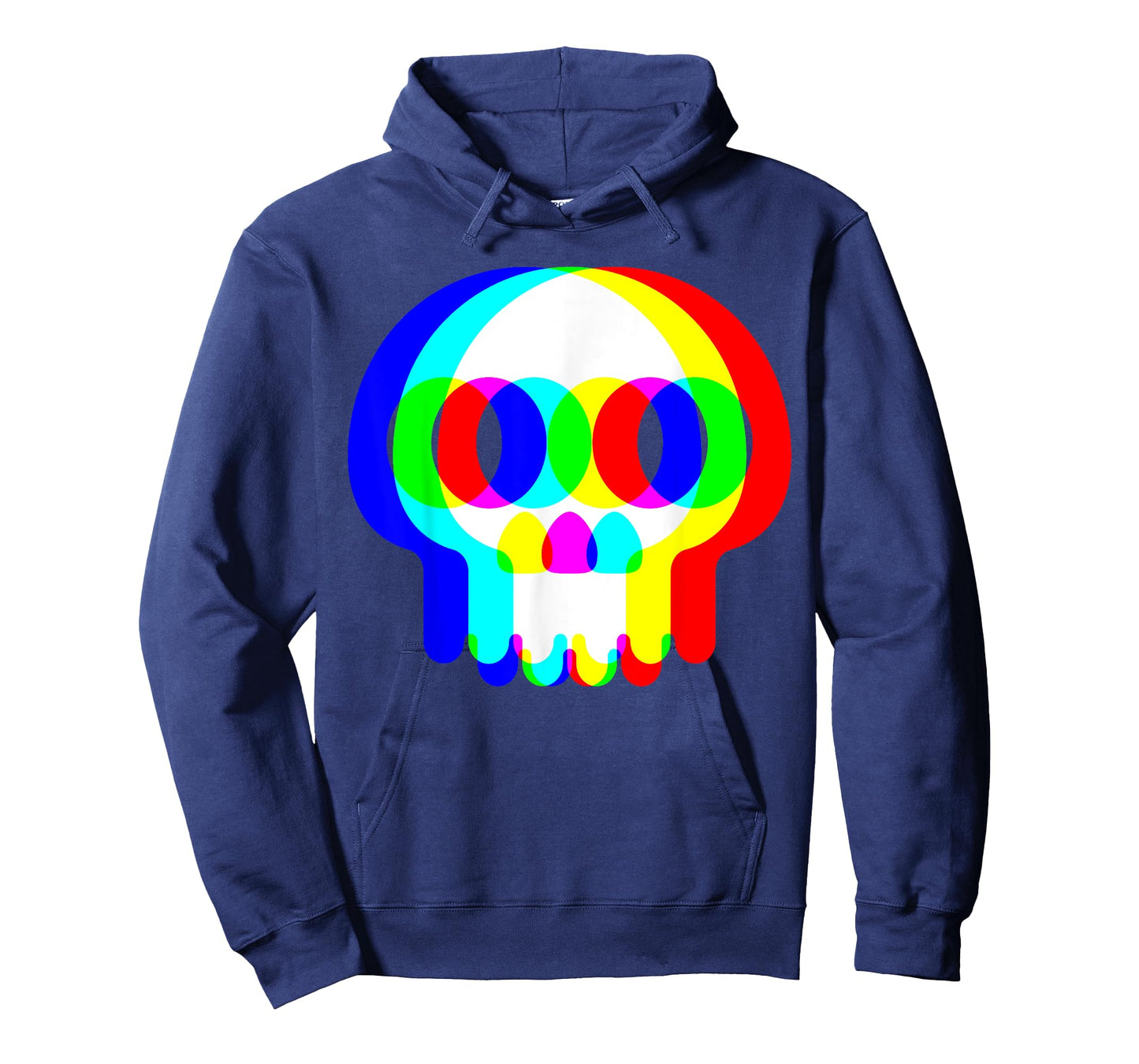 Funny Skull Trippy Vaporwave Halloween Techno Rave EDM Party T-Shirt